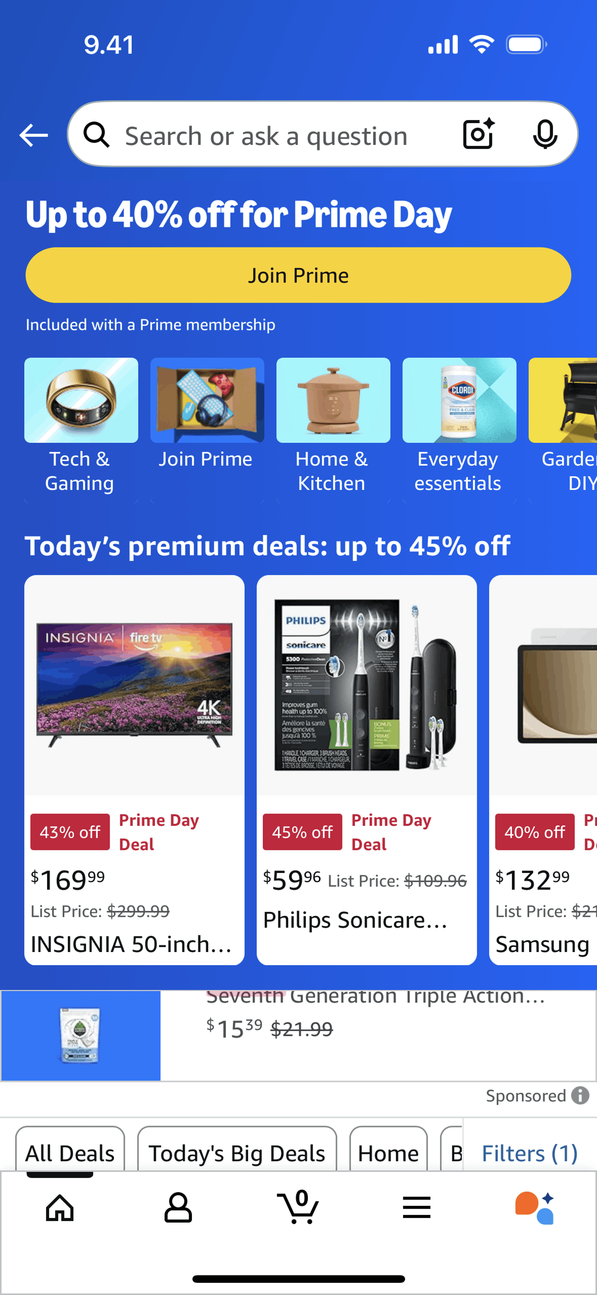 View category on Amazon Shopping (ios) screen 2