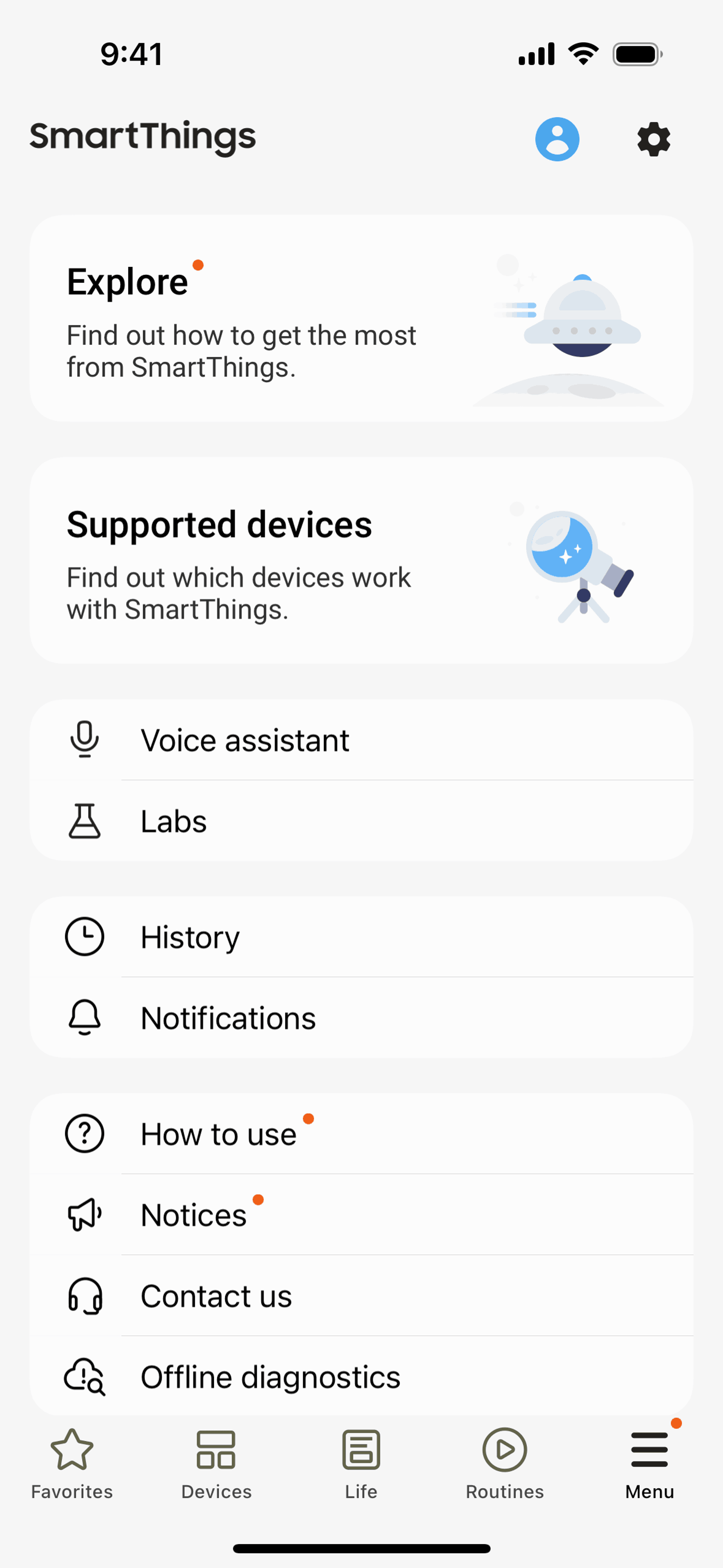 SmartThings iOS Productivity interface screenshot 11