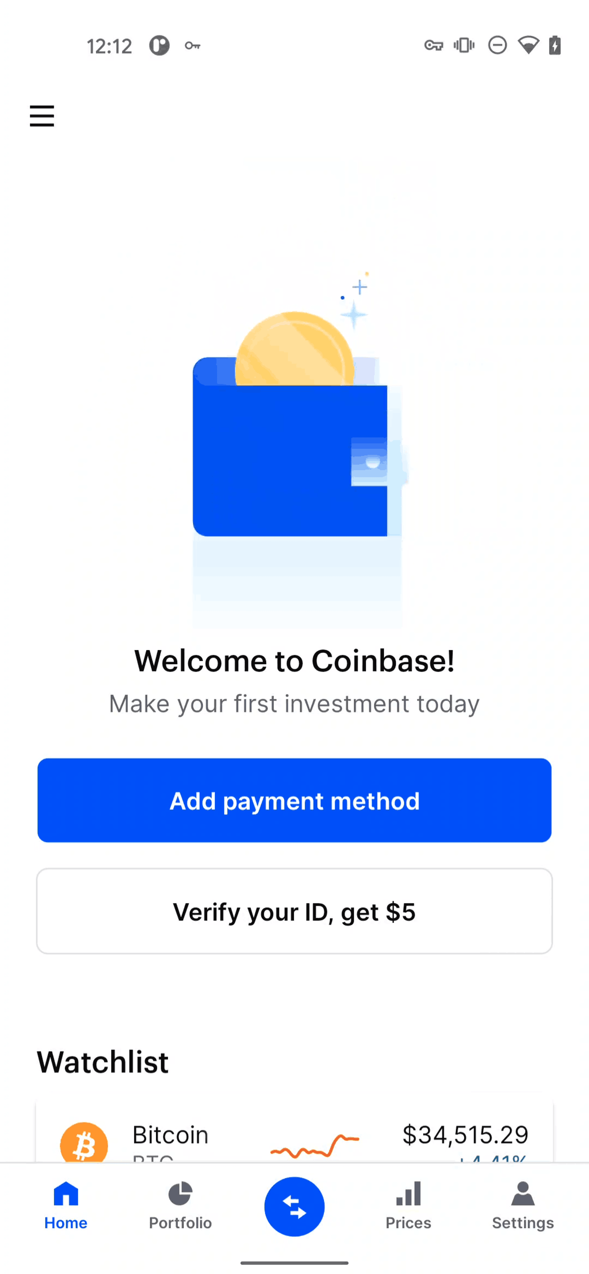 Coinbase Android Finance interface screenshot 21