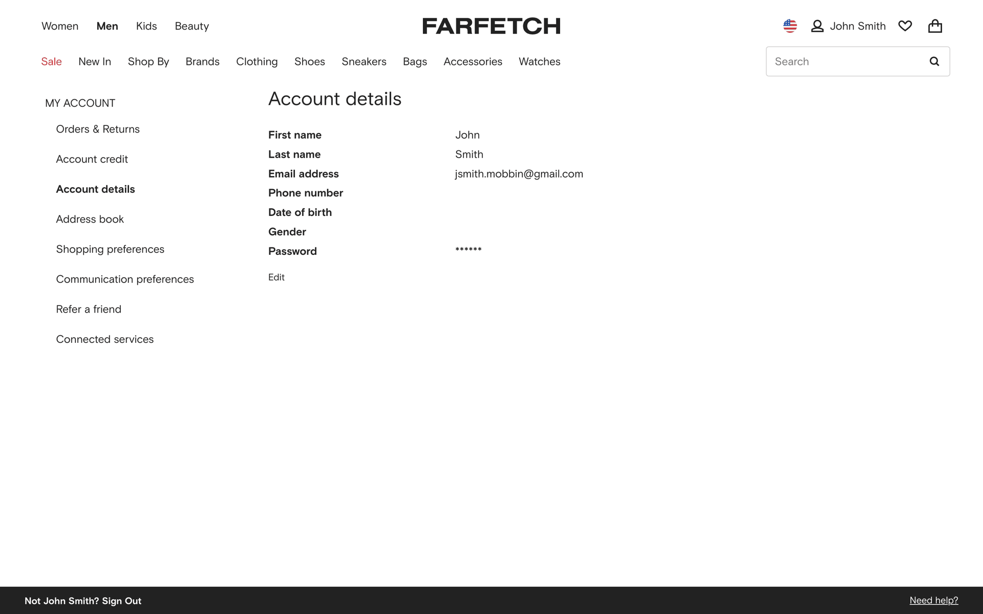 FARFETCH Web Shopping interface screenshot 13