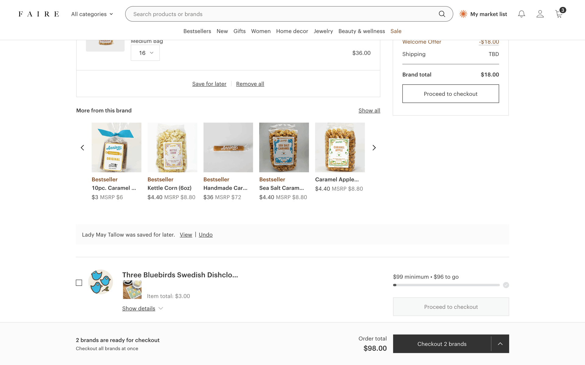 Faire Web Business interface screenshot 7