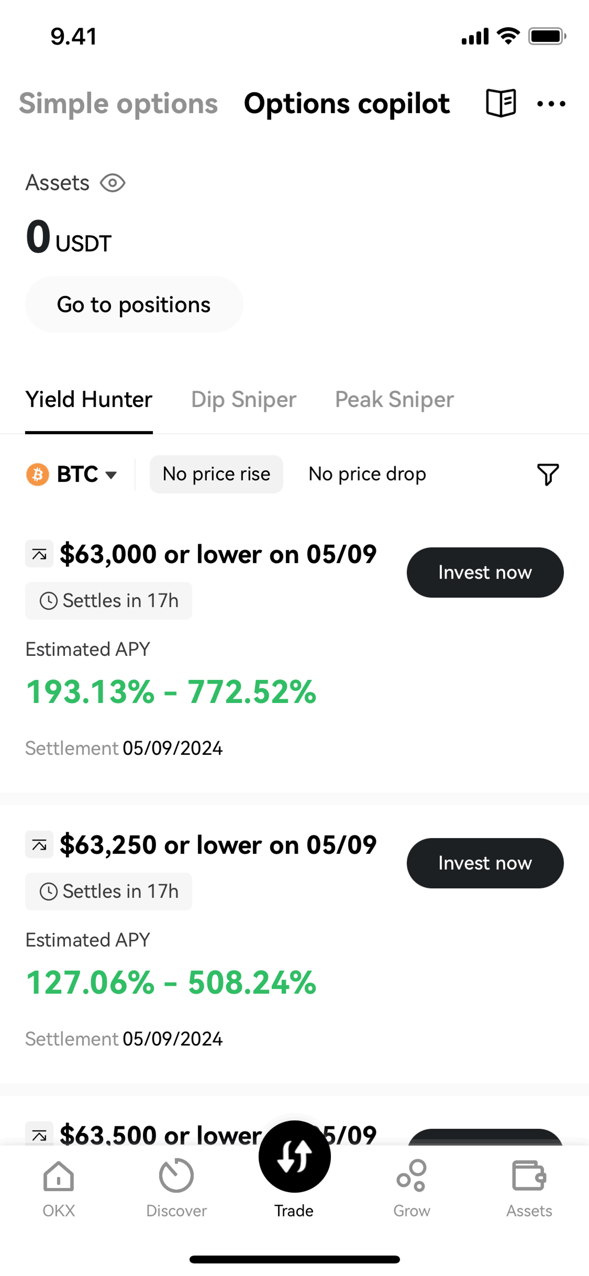OKX iOS Finance interface screenshot 18