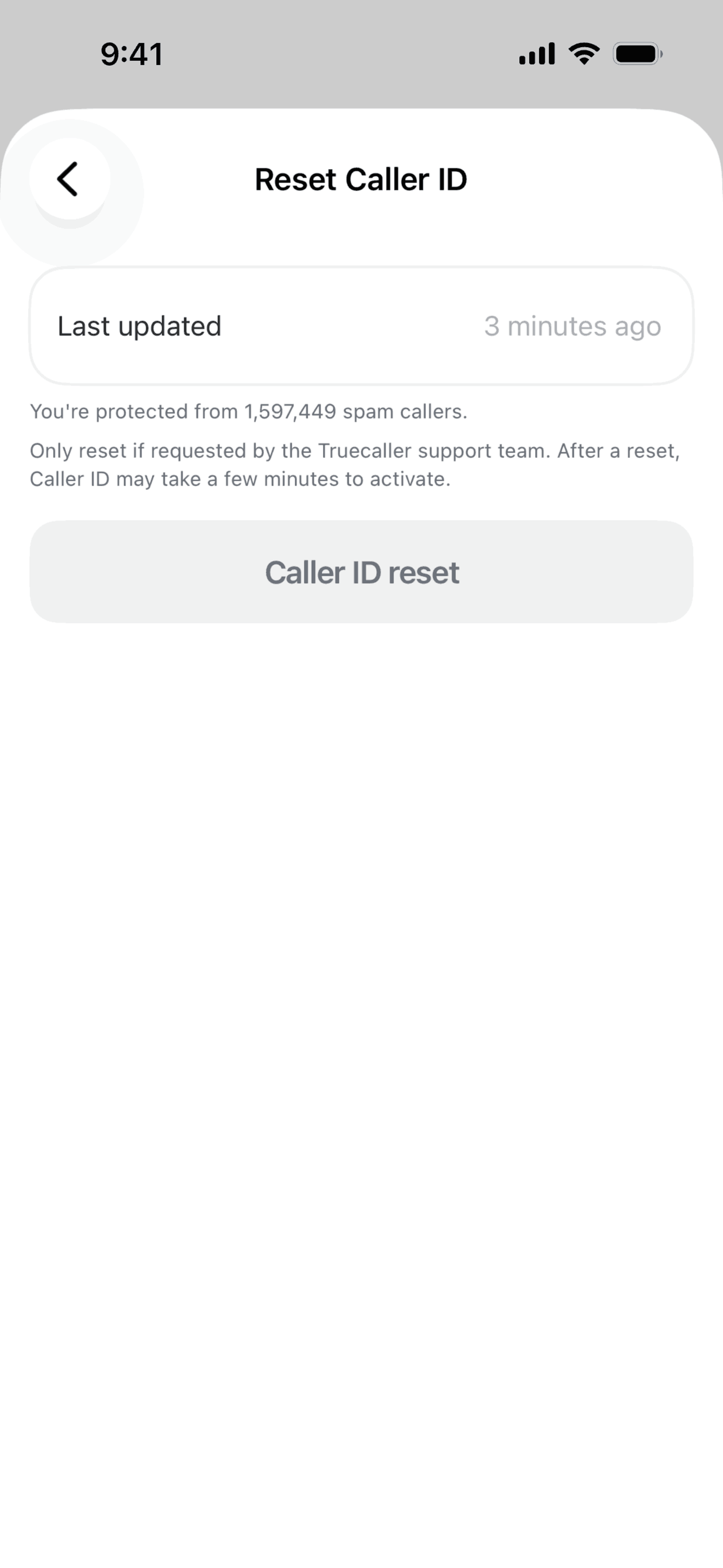 Truecaller iOS Utilities interface screenshot 4
