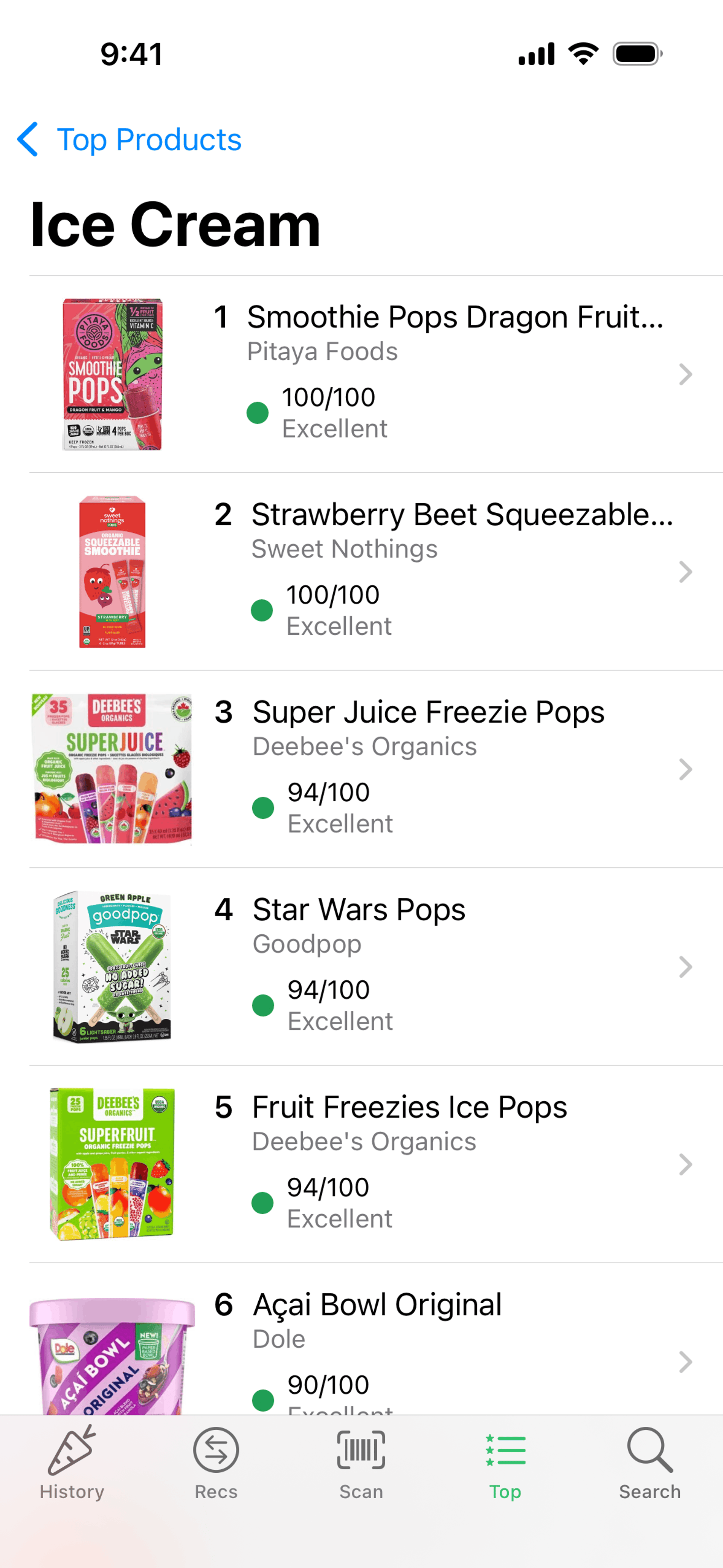 Yuka iOS Health & Fitness interface screenshot 5