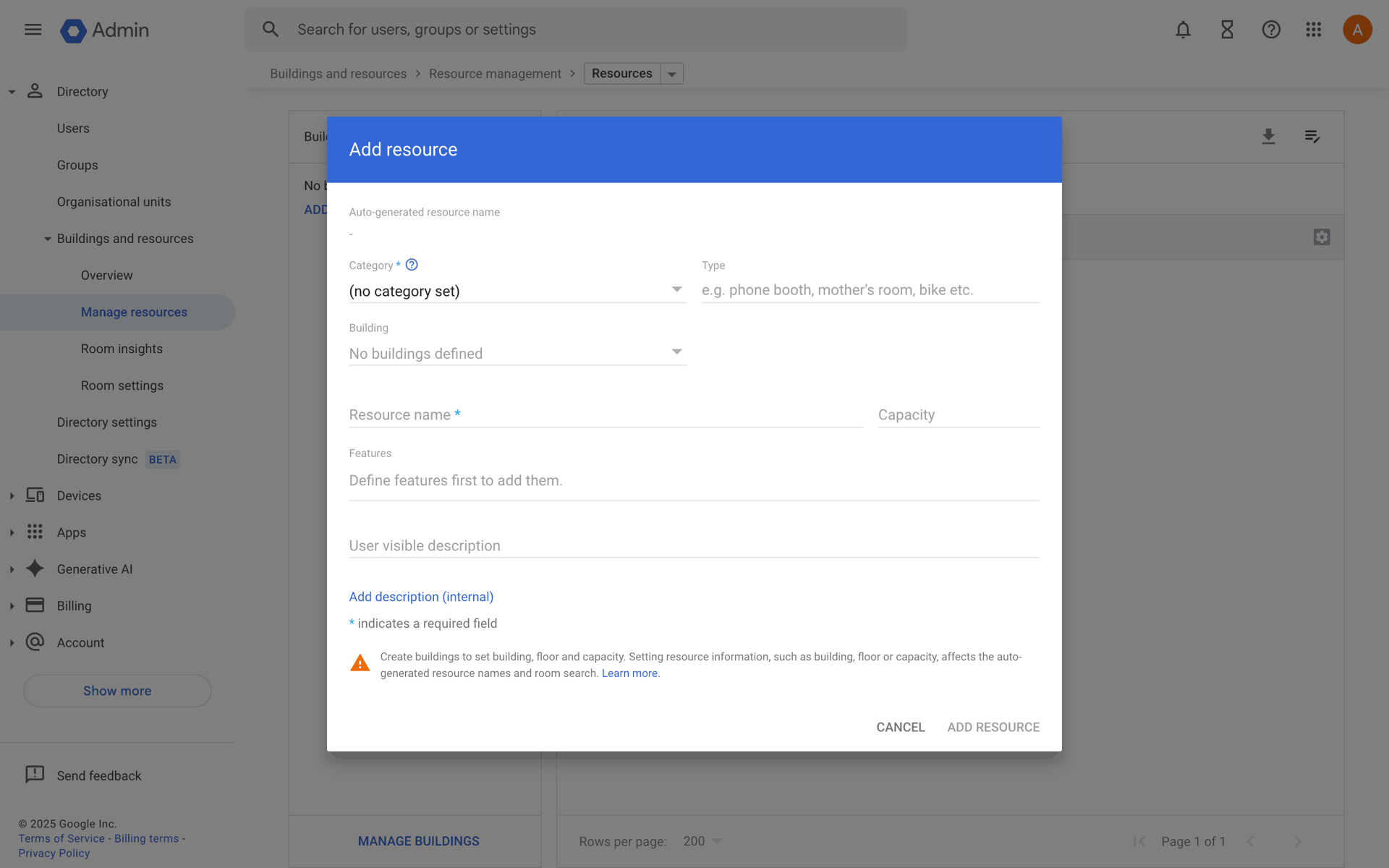 Google Workspace Web Business interface screenshot 18