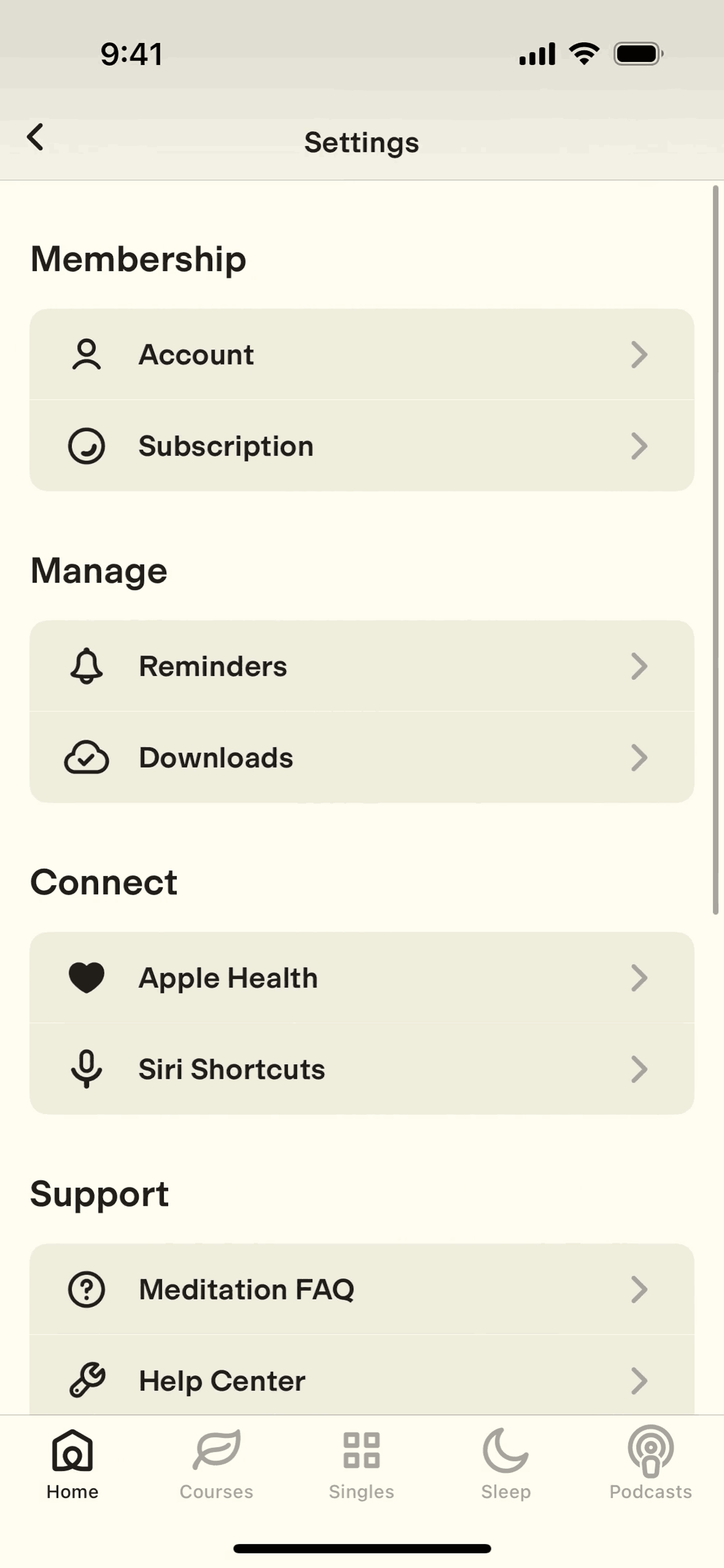 Ten Percent Happier iOS Health & Fitness interface screenshot 12