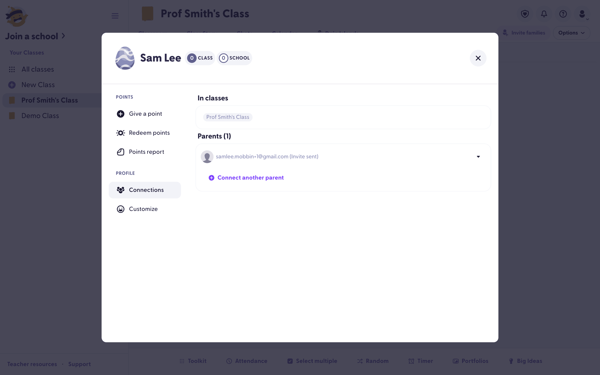 ClassDojo Web Education interface screenshot 9