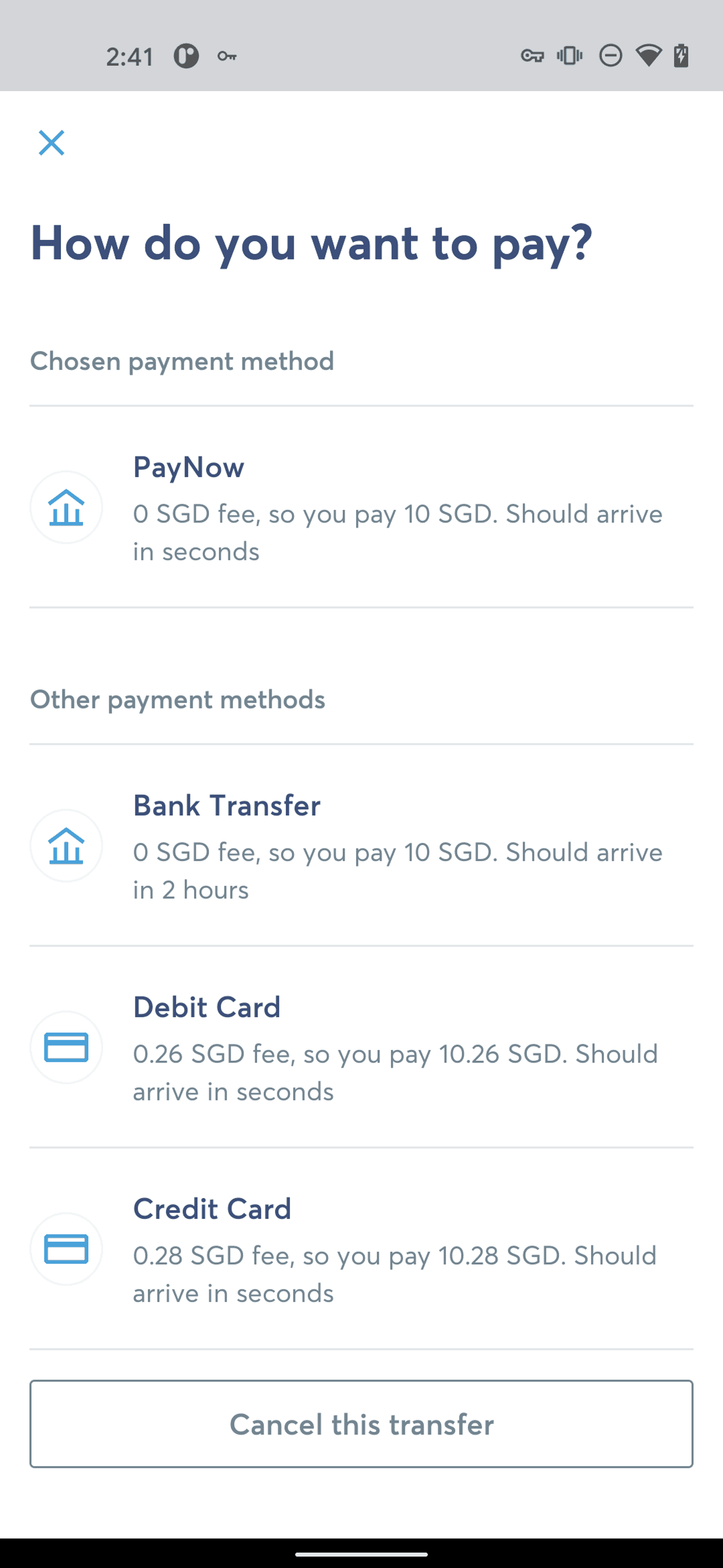Wise Android Finance interface screenshot 15