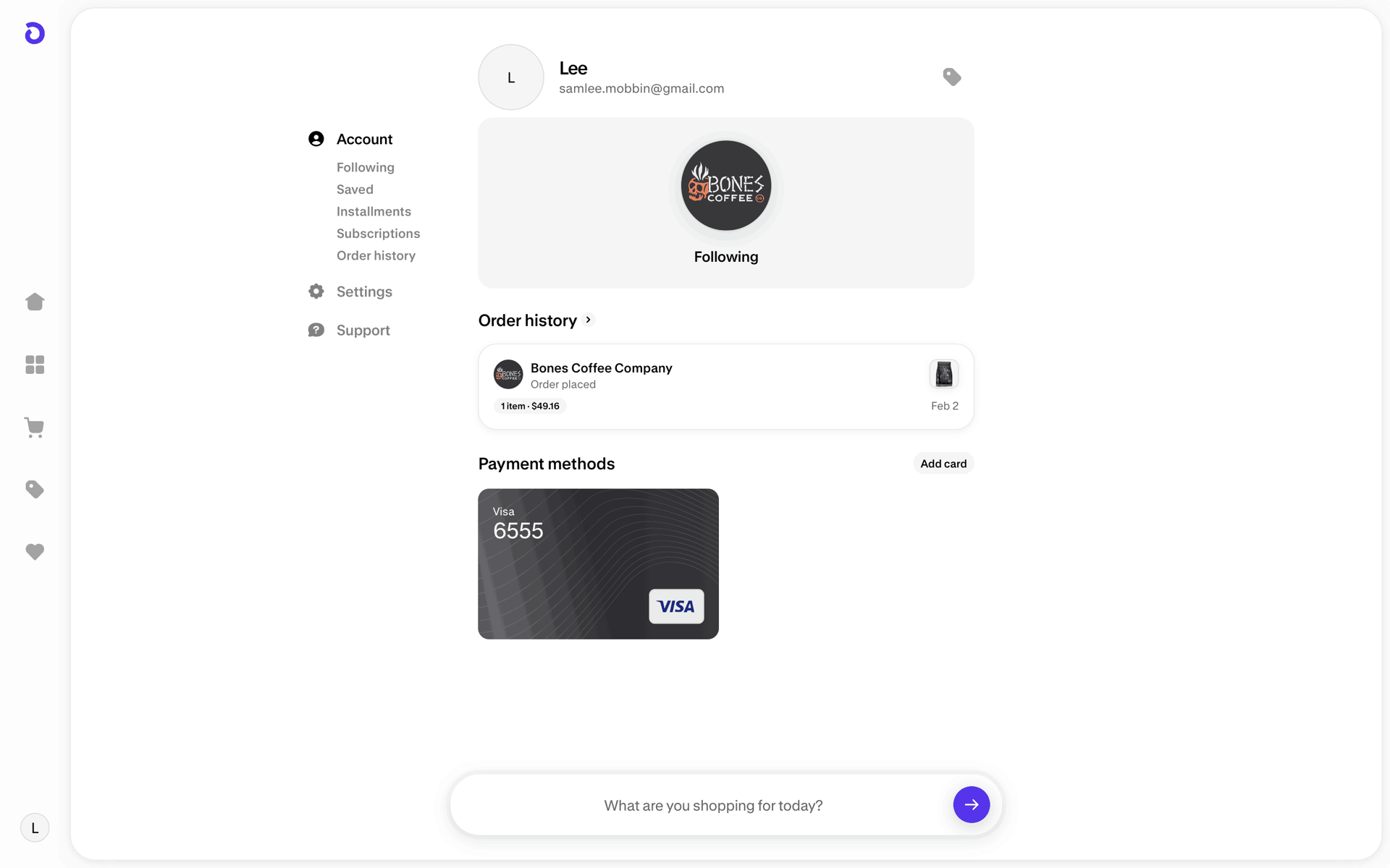 Shop Web AI interface screenshot 9