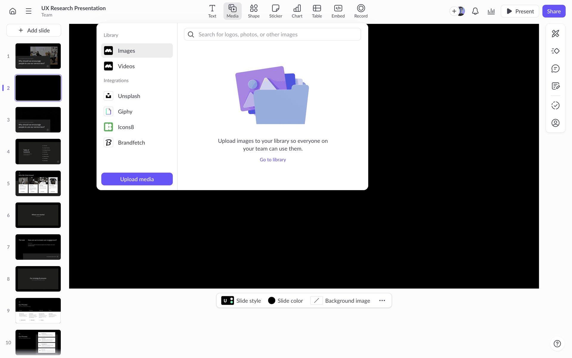 Pitch Web Collaboration interface screenshot 8
