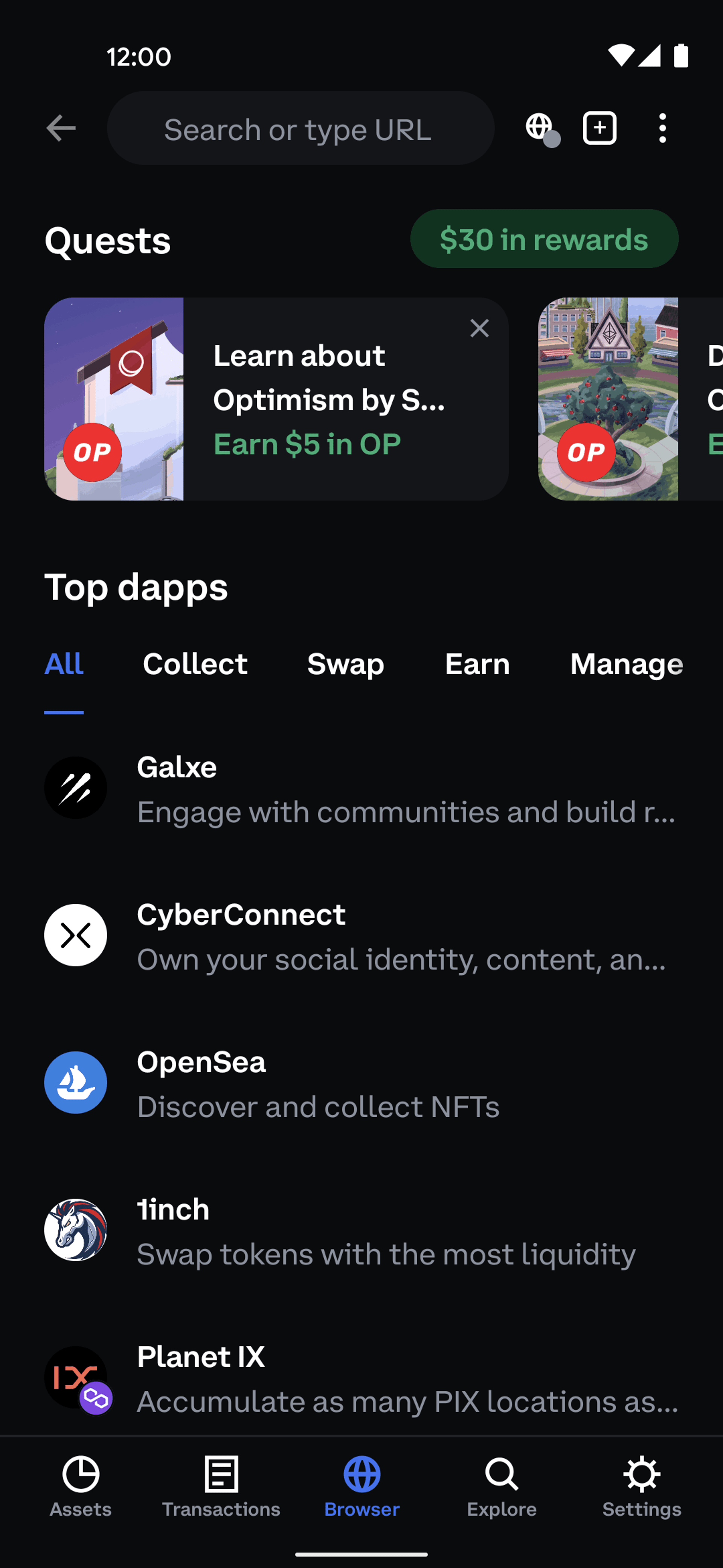 Coinbase Wallet Android Finance interface screenshot 3