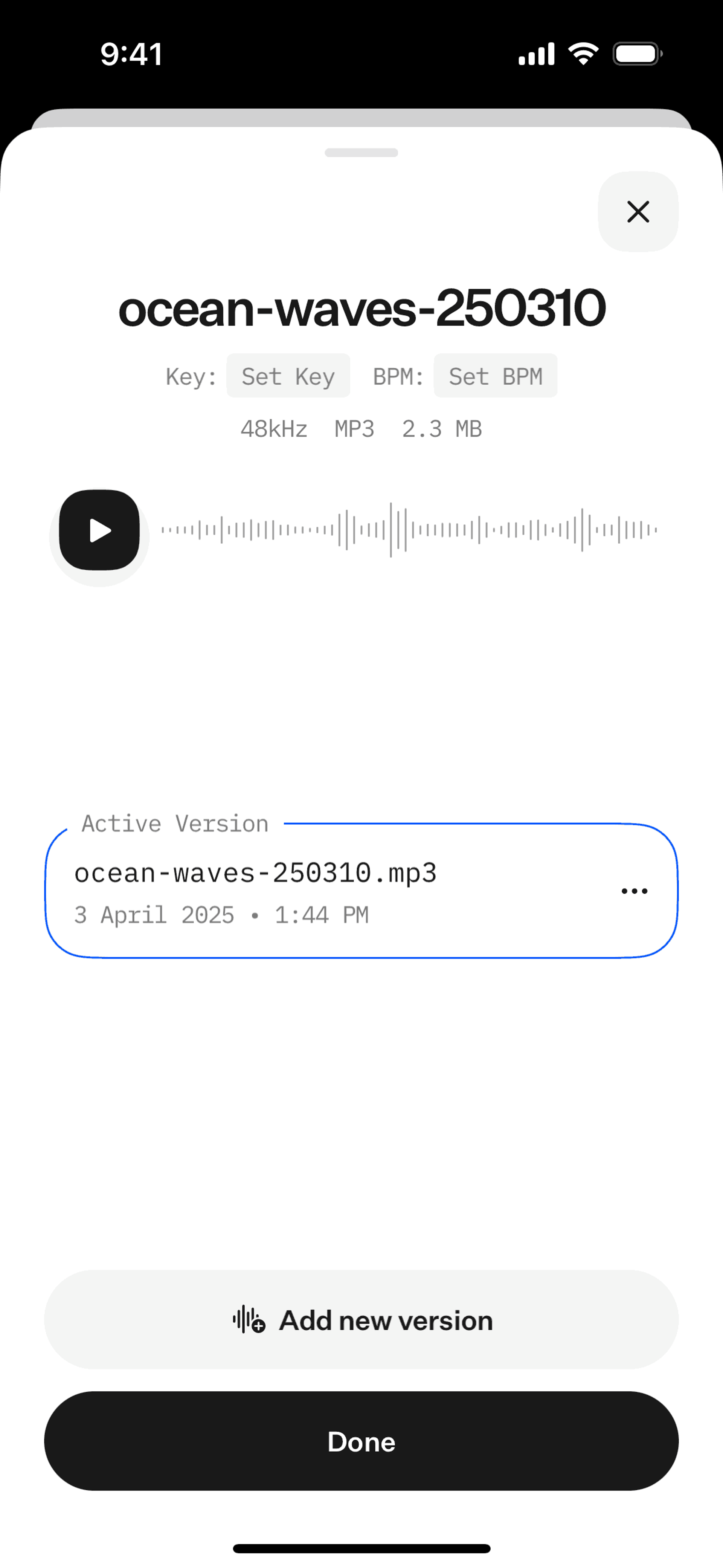 [untitled] iOS Music & Audio interface screenshot 5