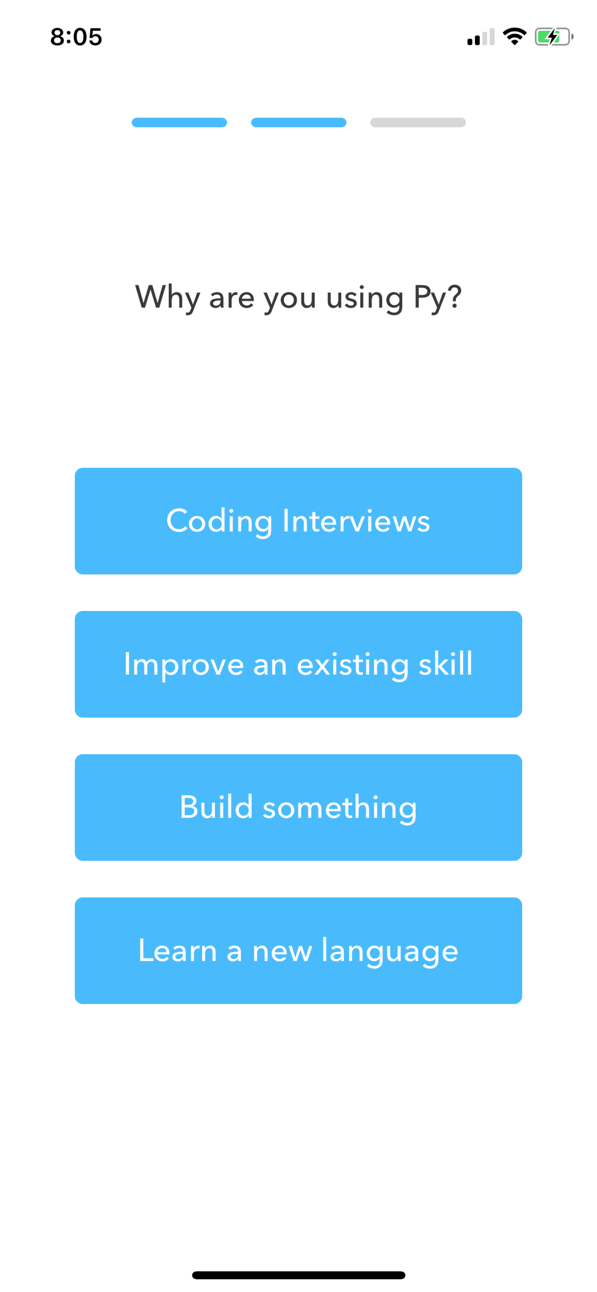 Py iOS Education interface screenshot 10