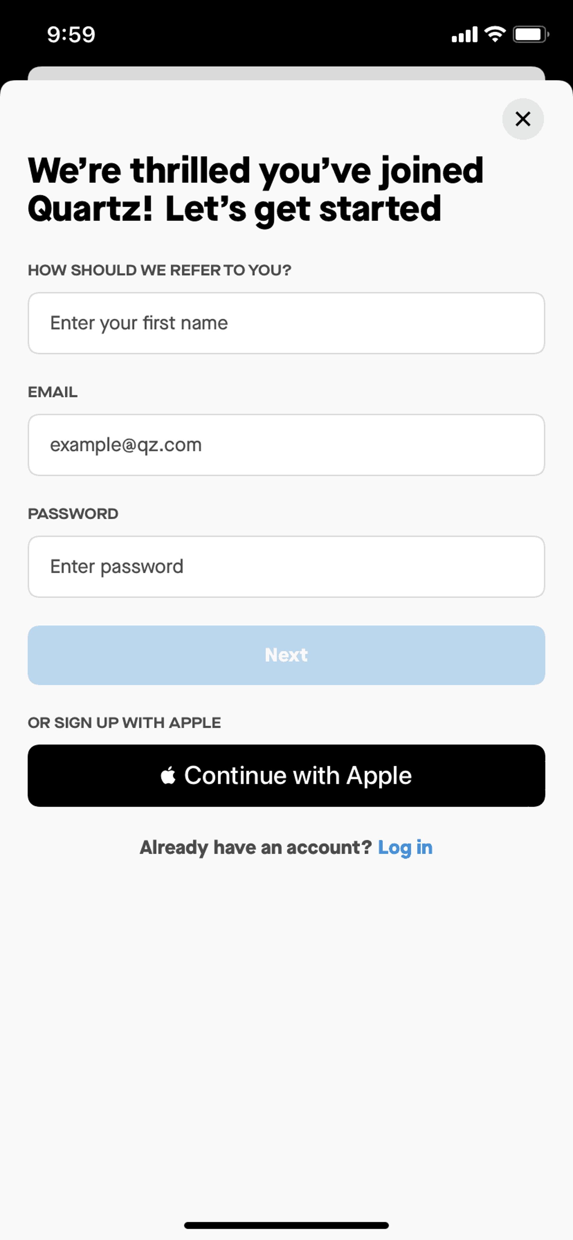 Quartz iOS News interface screenshot 6
