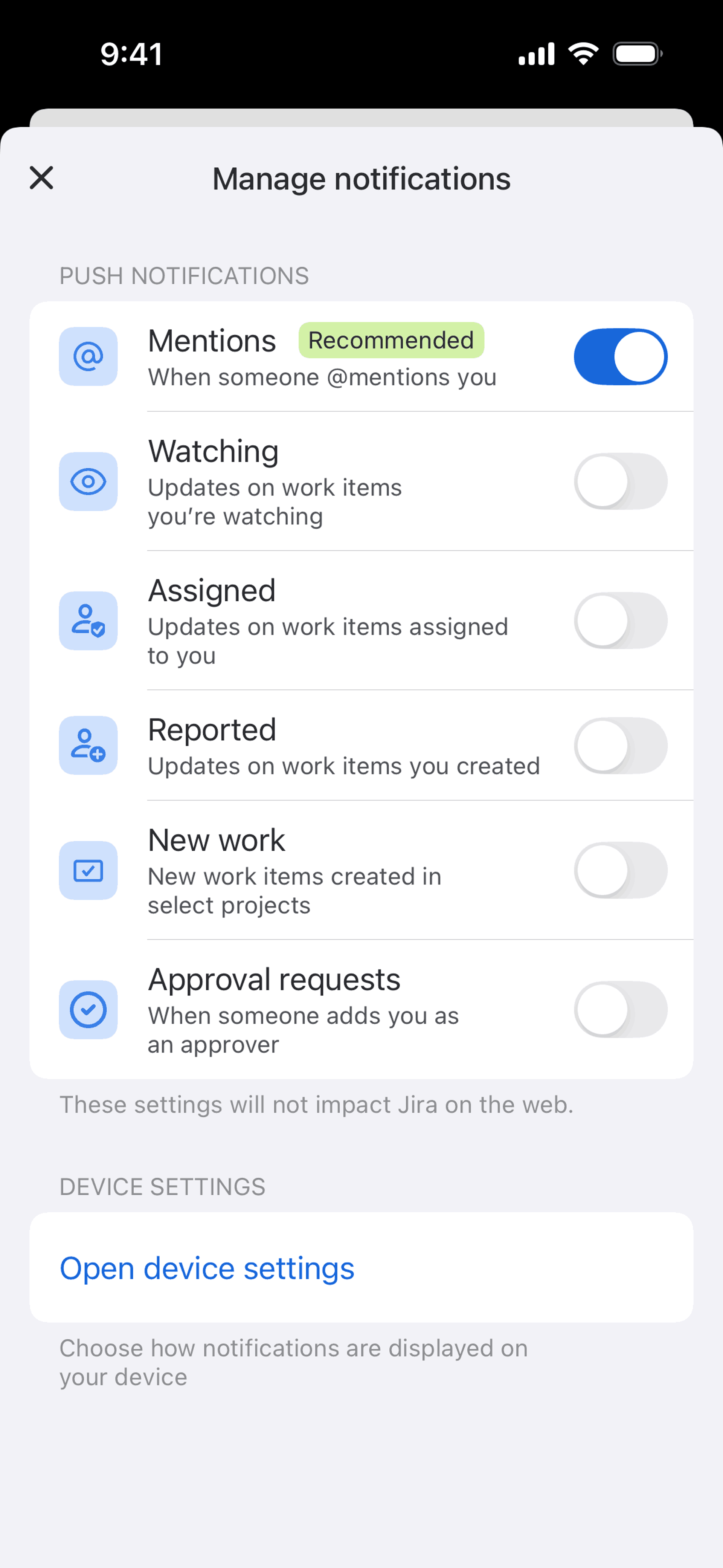 Jira Cloud iOS Business interface screenshot 4