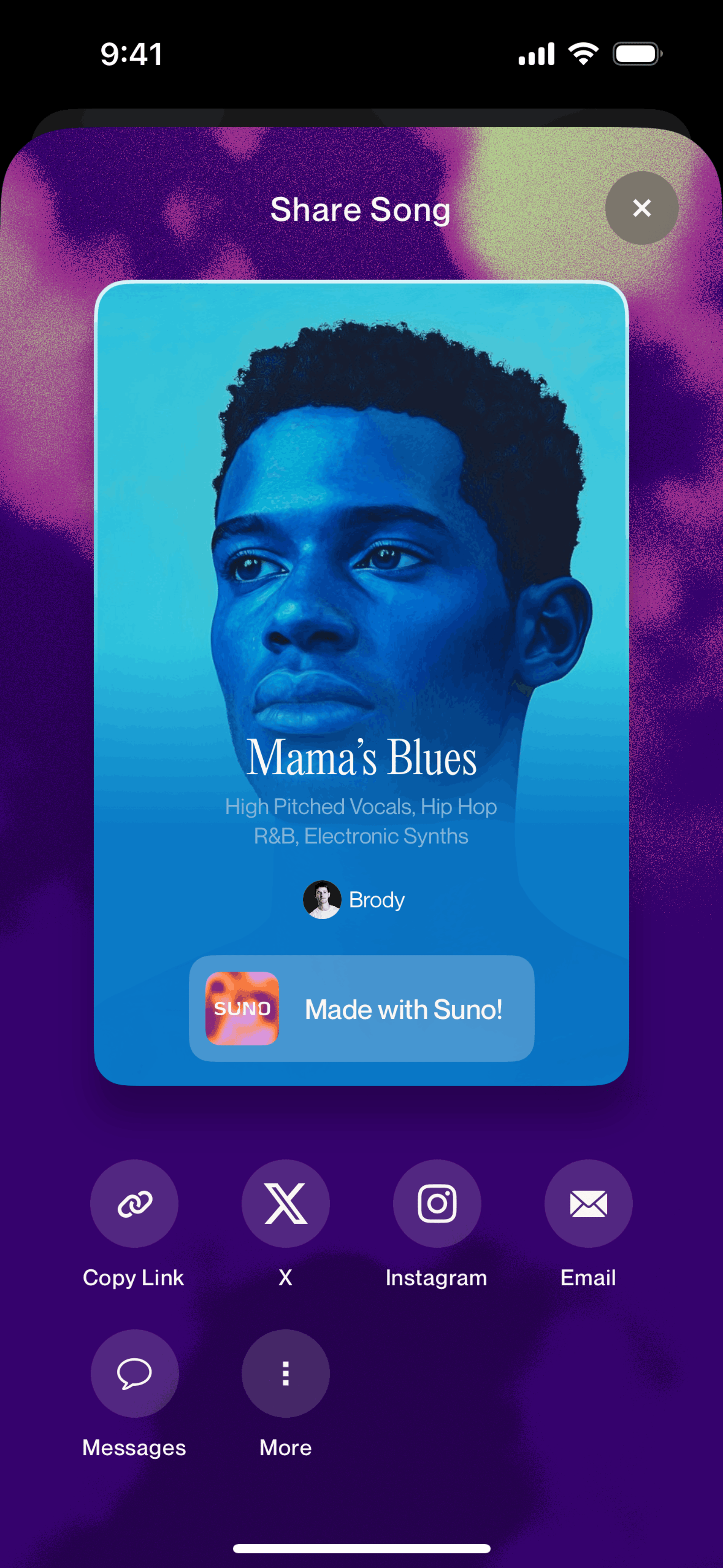 Suno iOS AI interface screenshot 18