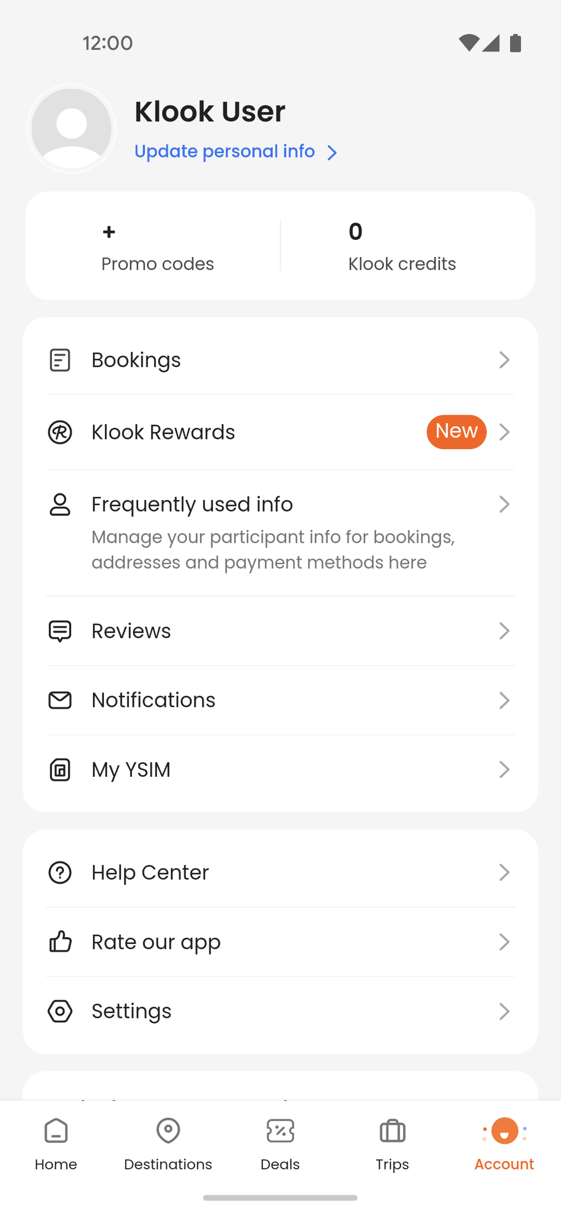 Klook Android Travel & Transportation interface screenshot 6