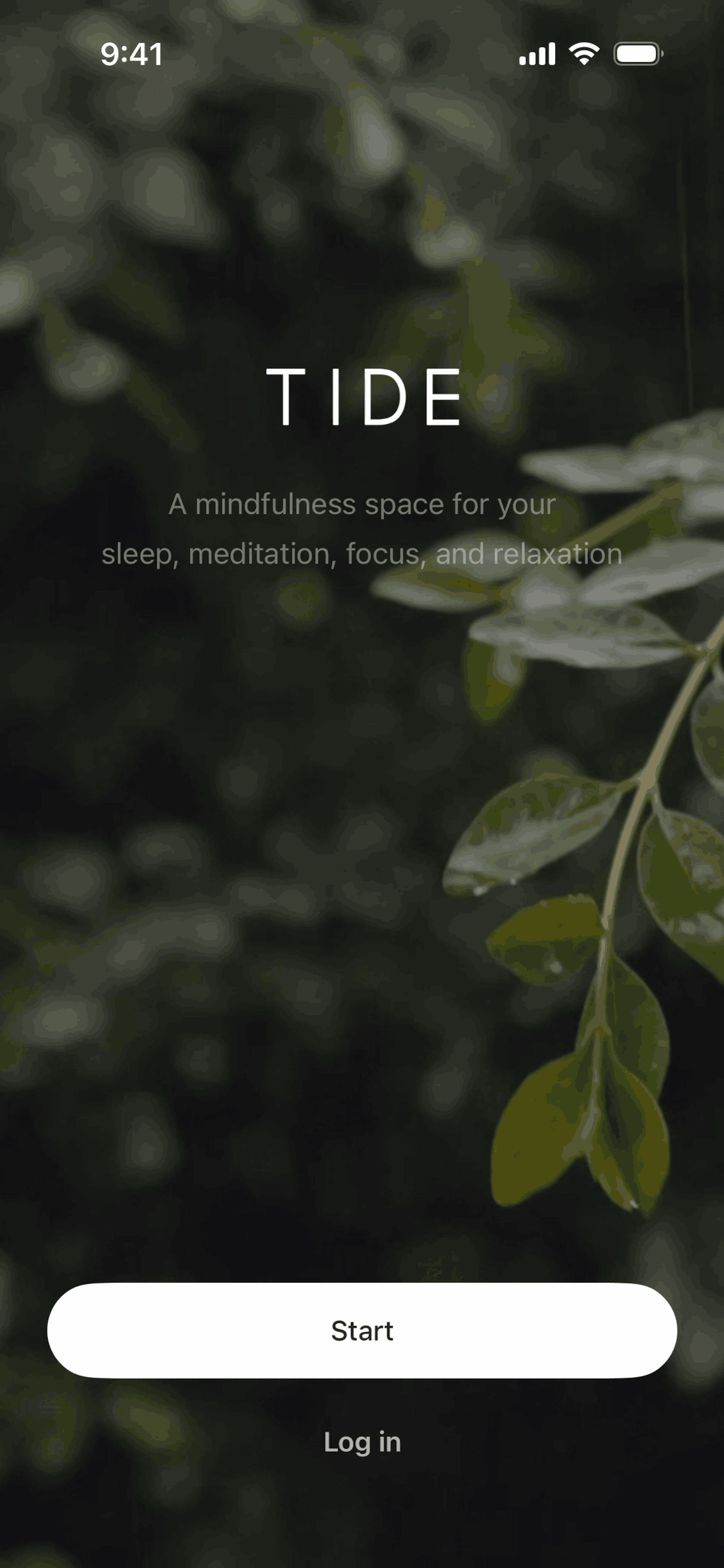 TIDE iOS Health & Fitness interface screenshot 2