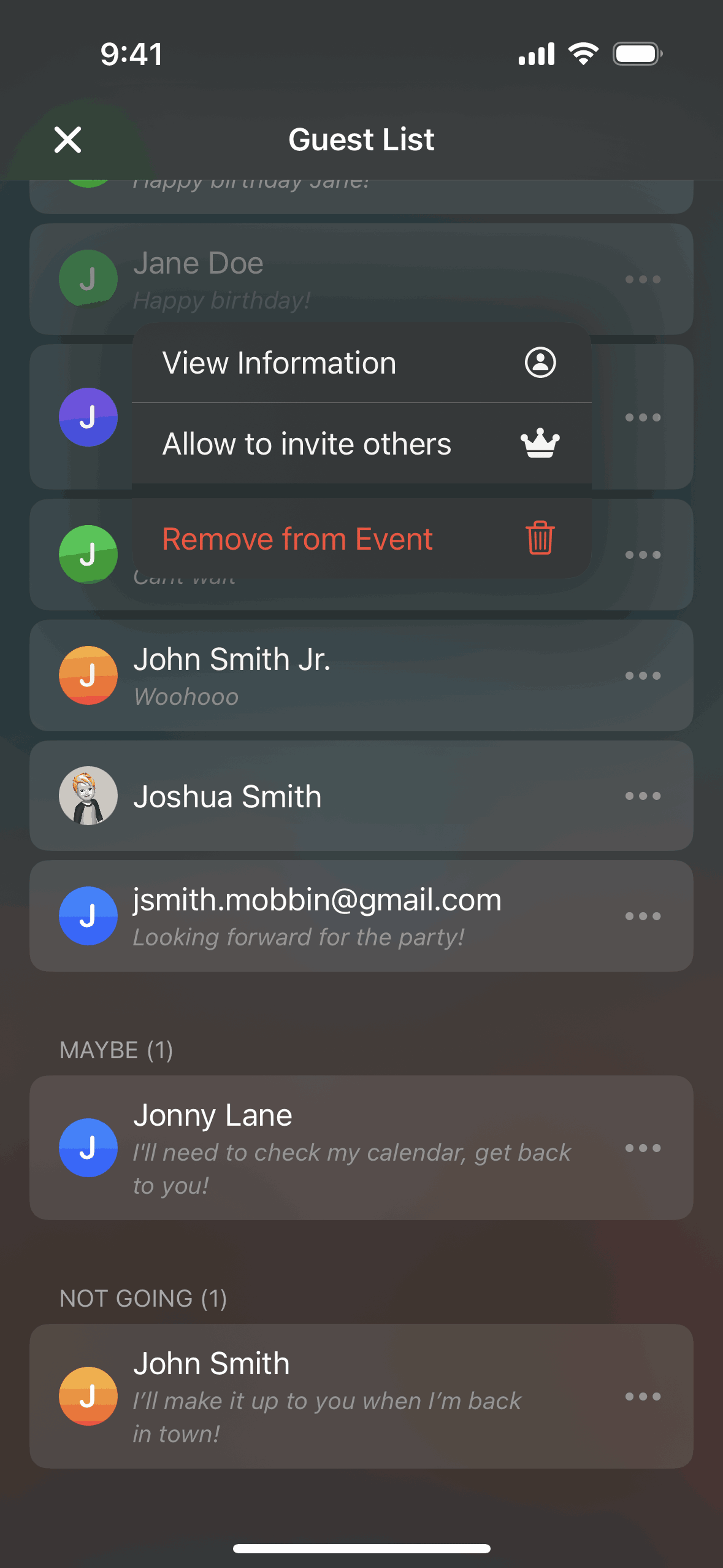 Apple Invites iOS Lifestyle interface screenshot 19