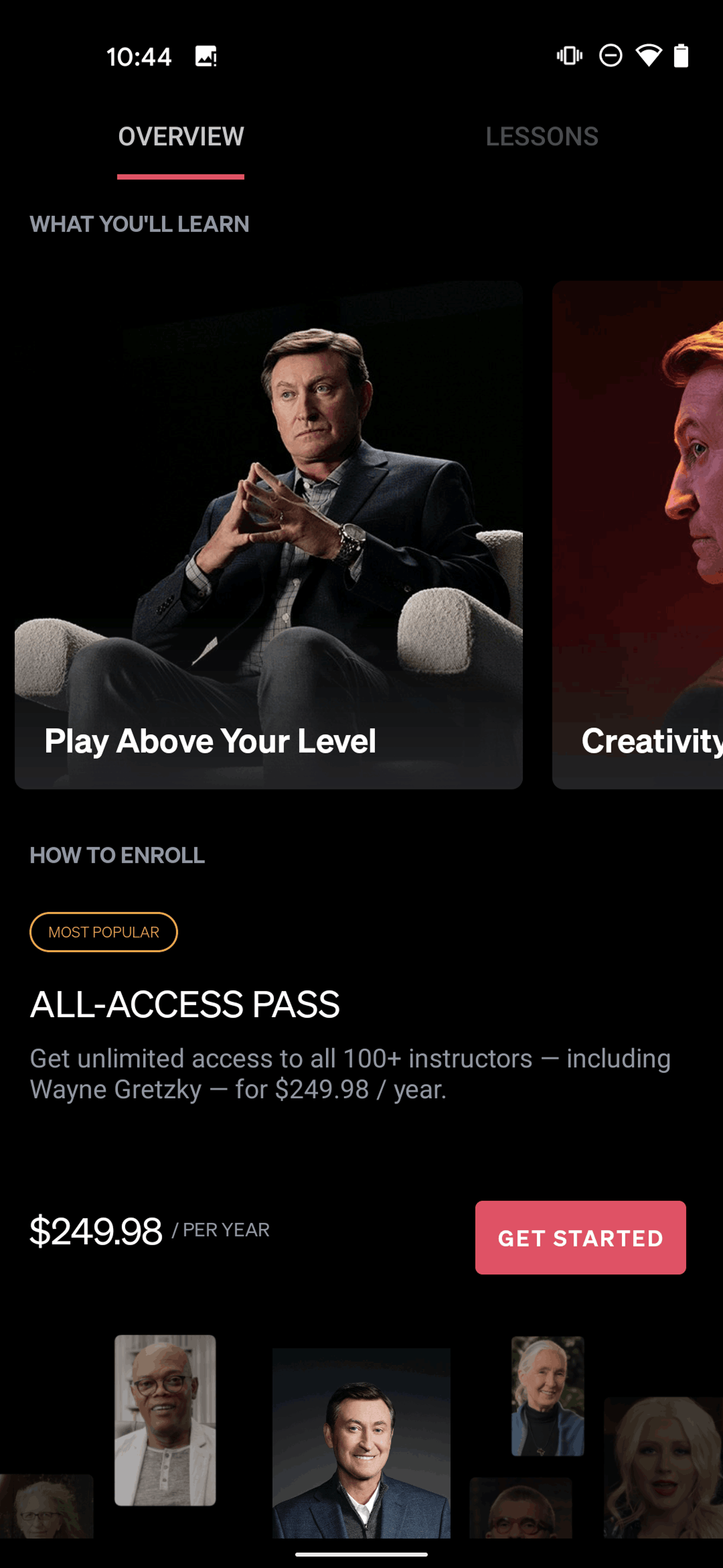 MasterClass Android Education interface screenshot 19