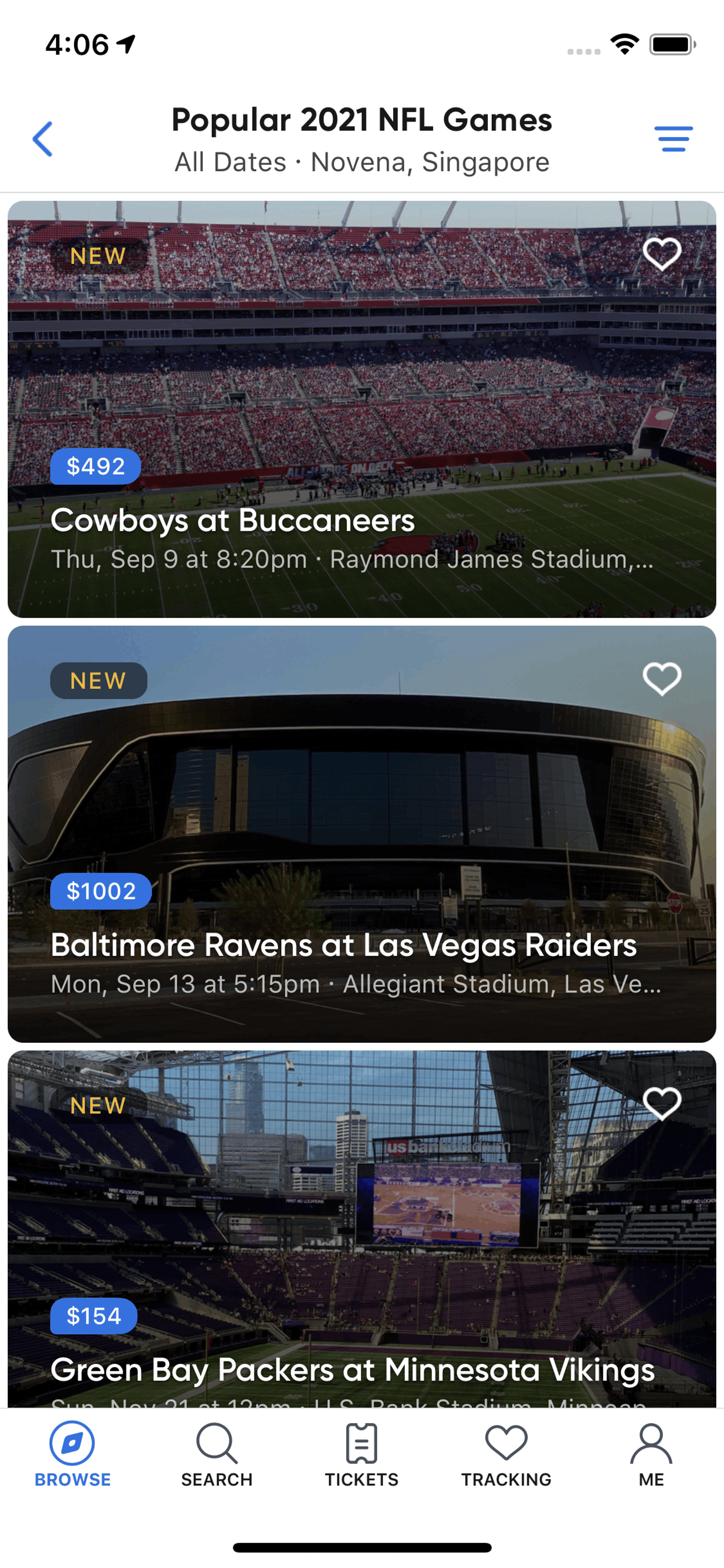 SeatGeek iOS Entertainment interface screenshot 11