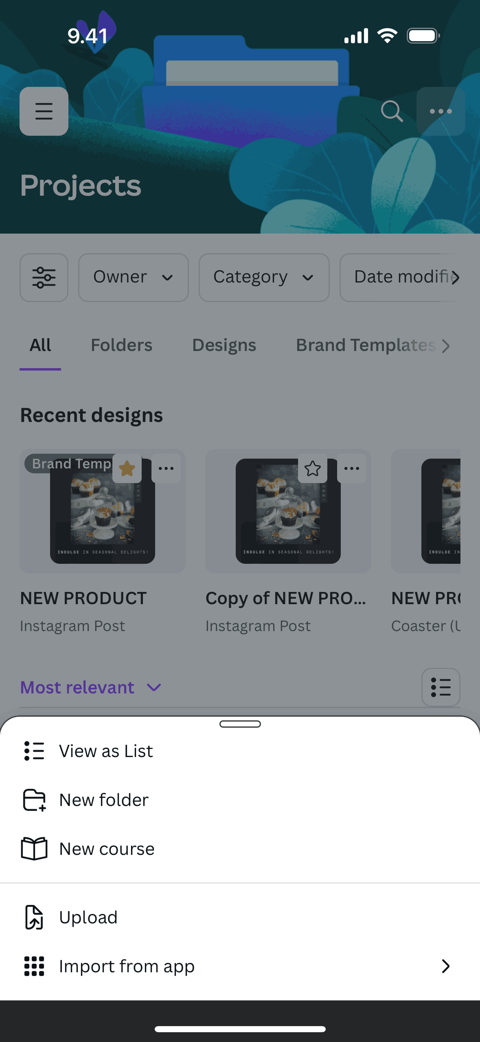 Canva iOS Photo & Video interface screenshot 3