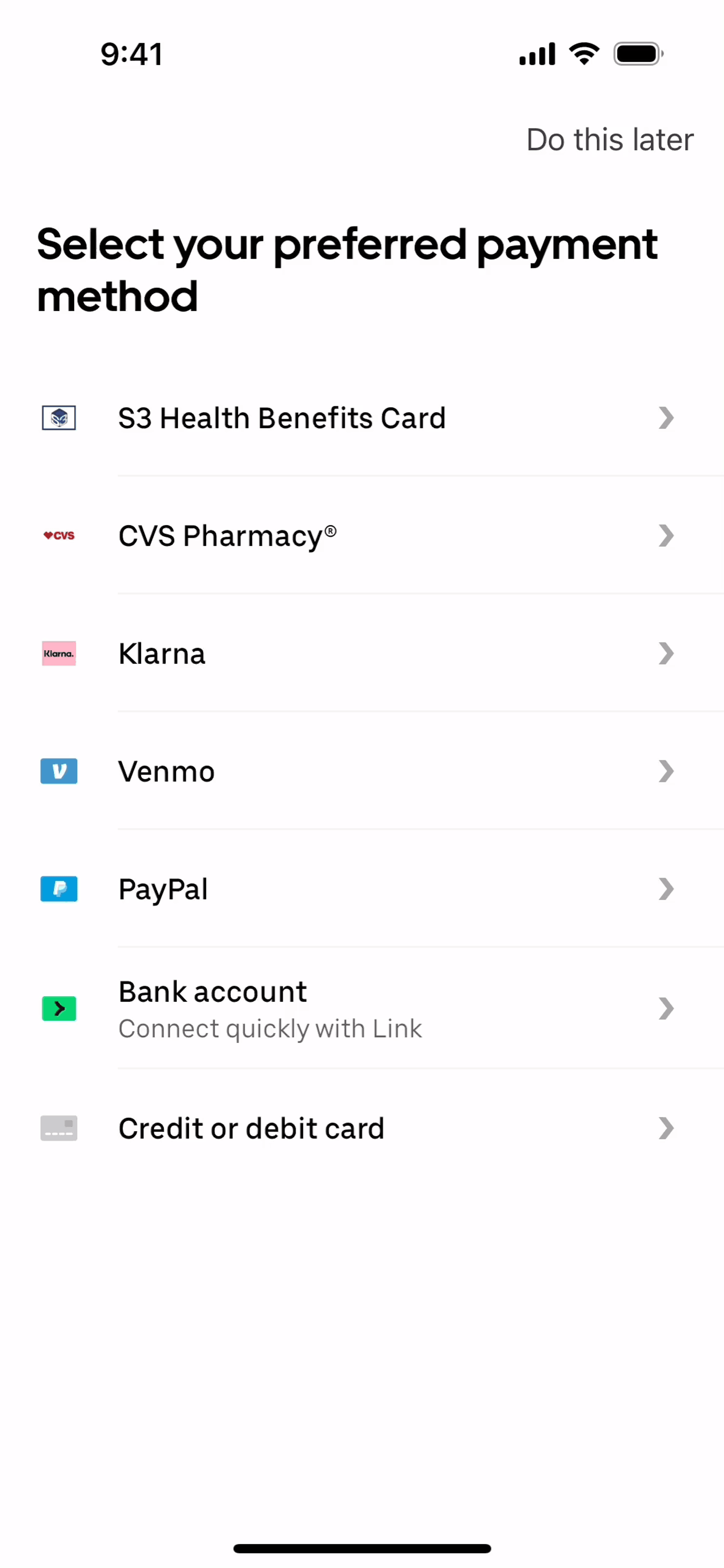 Food & Drink app screen 1