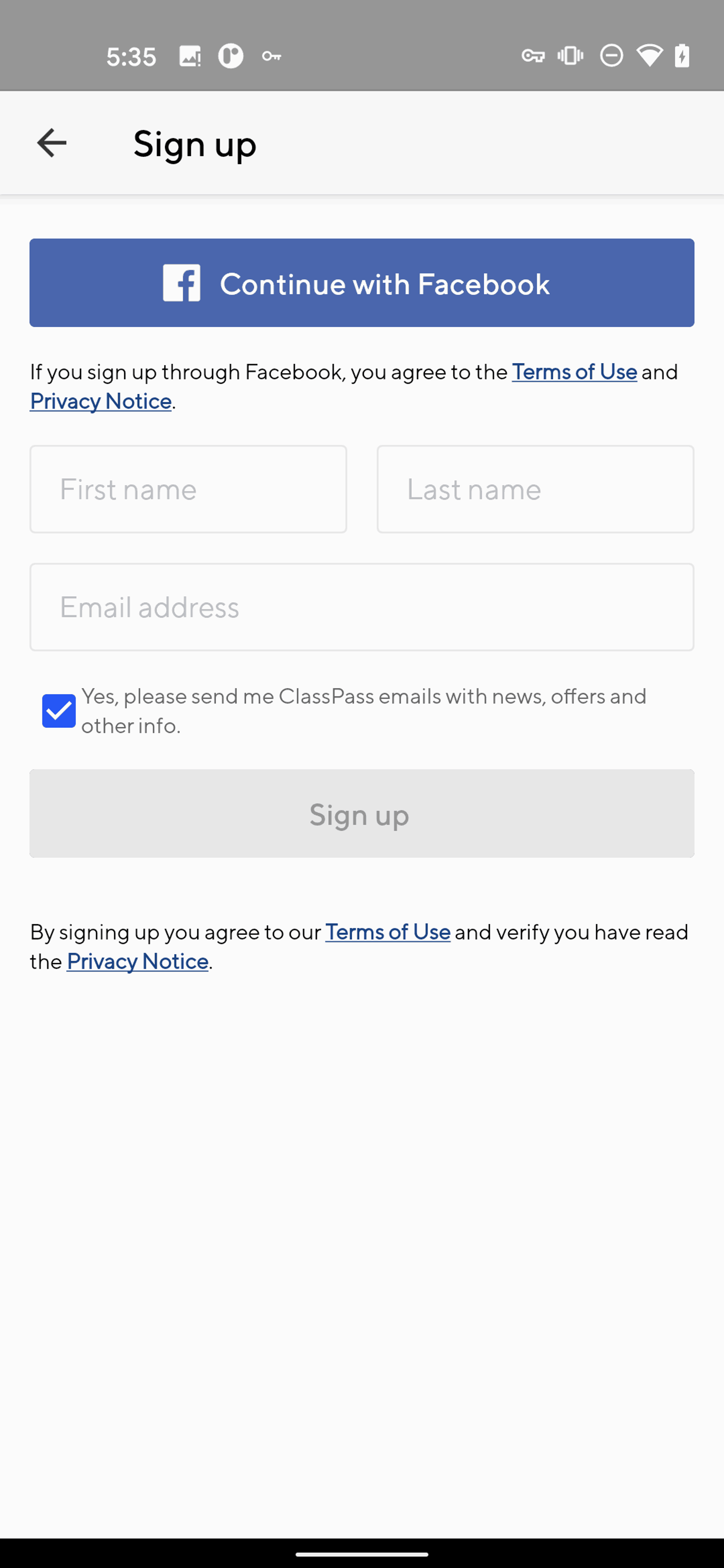 ClassPass Android Health & Fitness interface screenshot 3