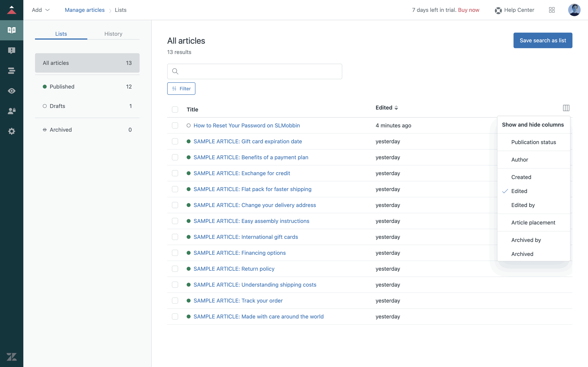 Zendesk Web Business interface screenshot 12