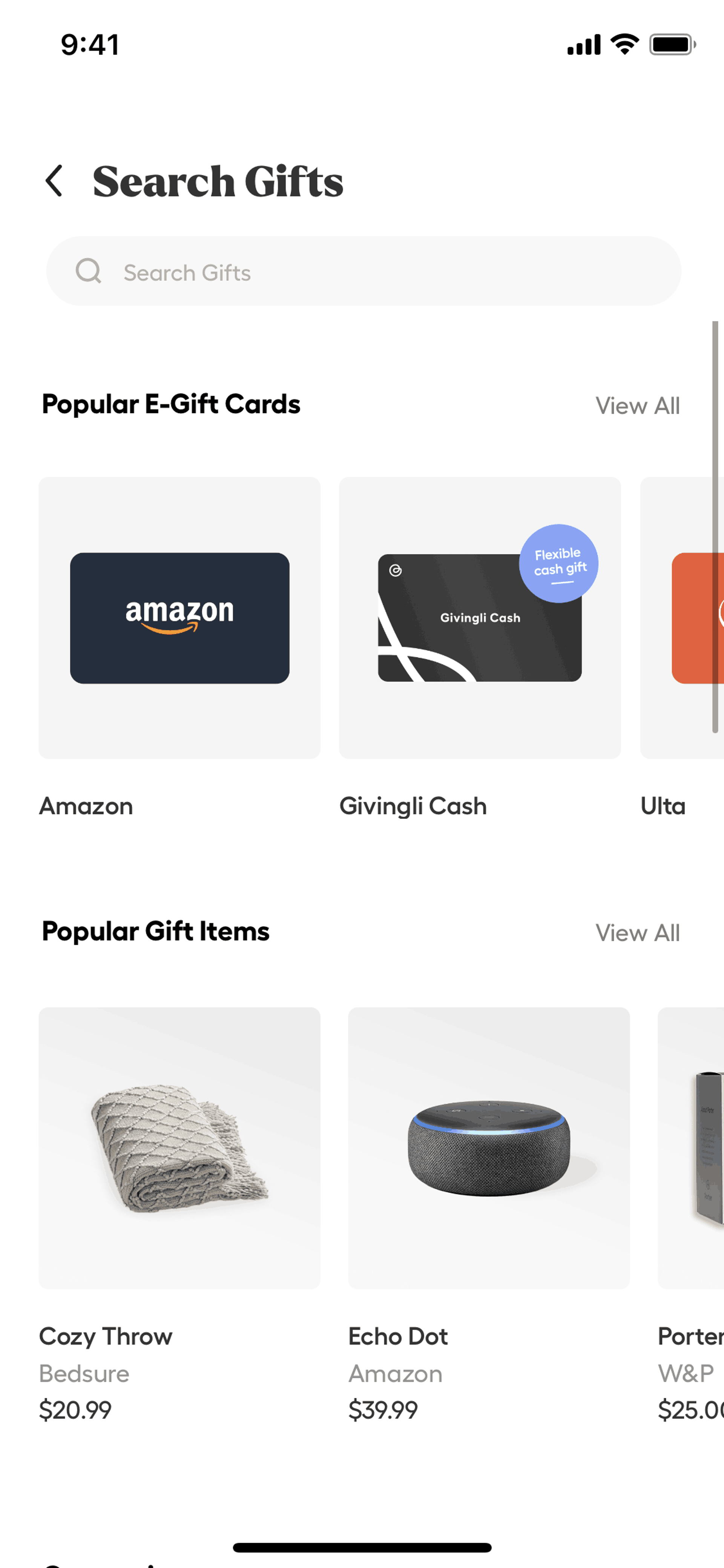 Givingli iOS Lifestyle interface screenshot 20