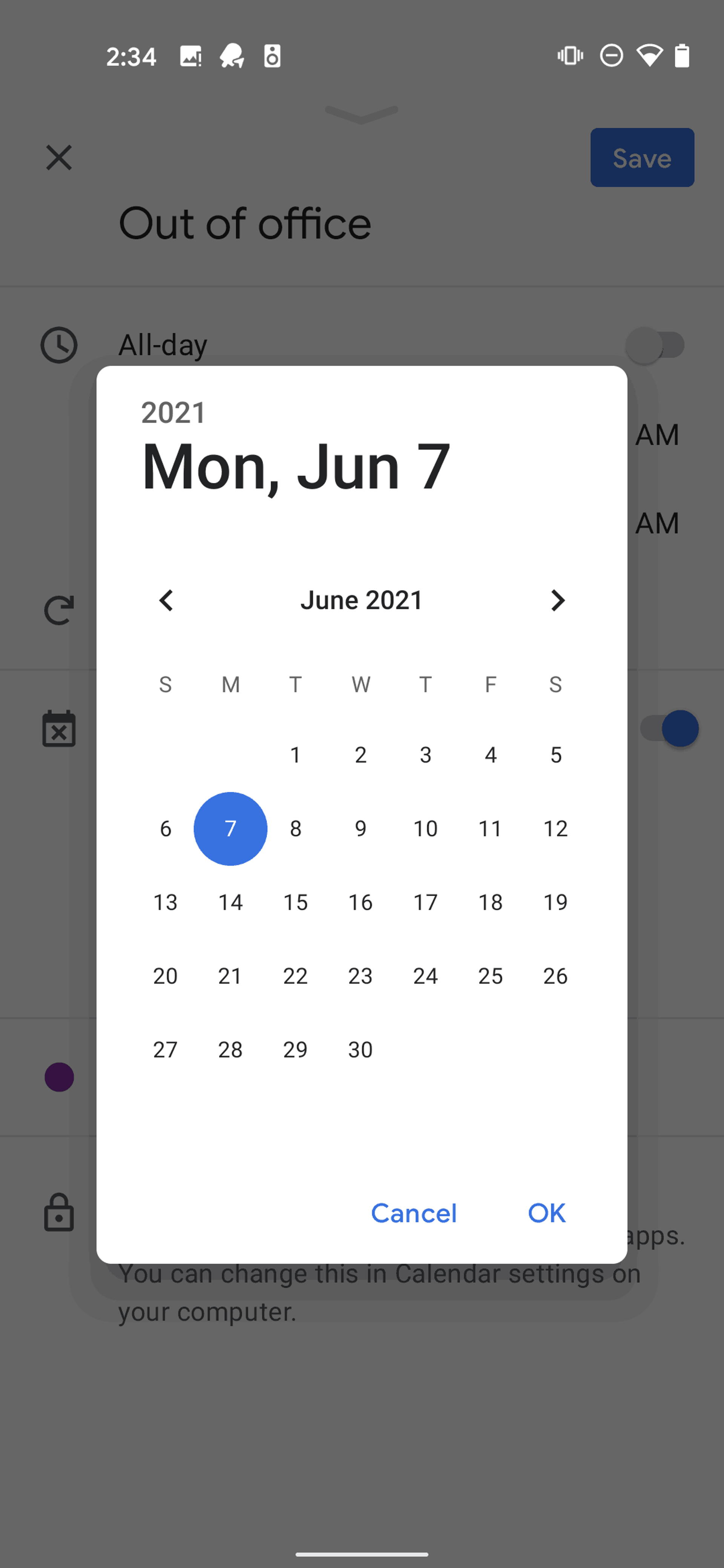 Google Calendar Android Productivity interface screenshot 14