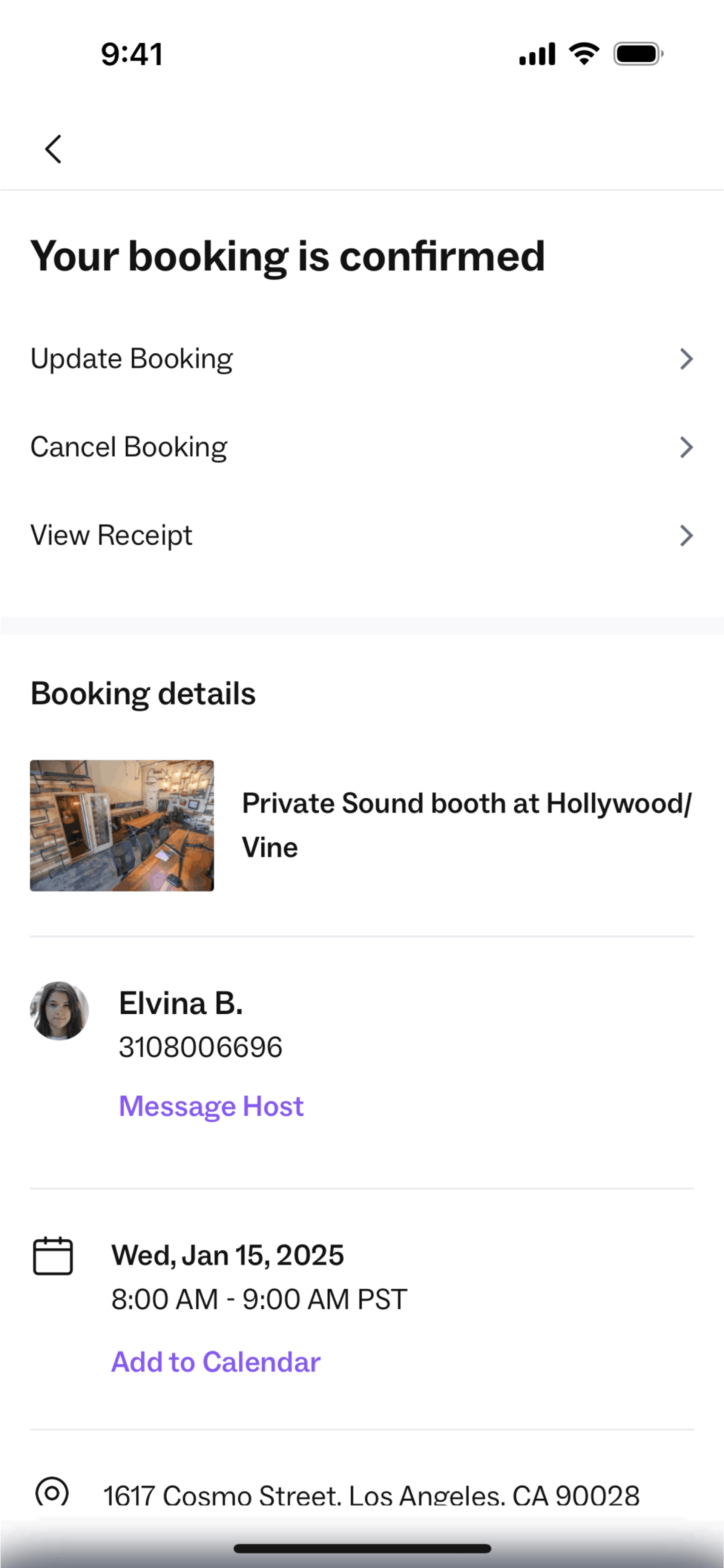 Peerspace iOS Lifestyle interface screenshot 8