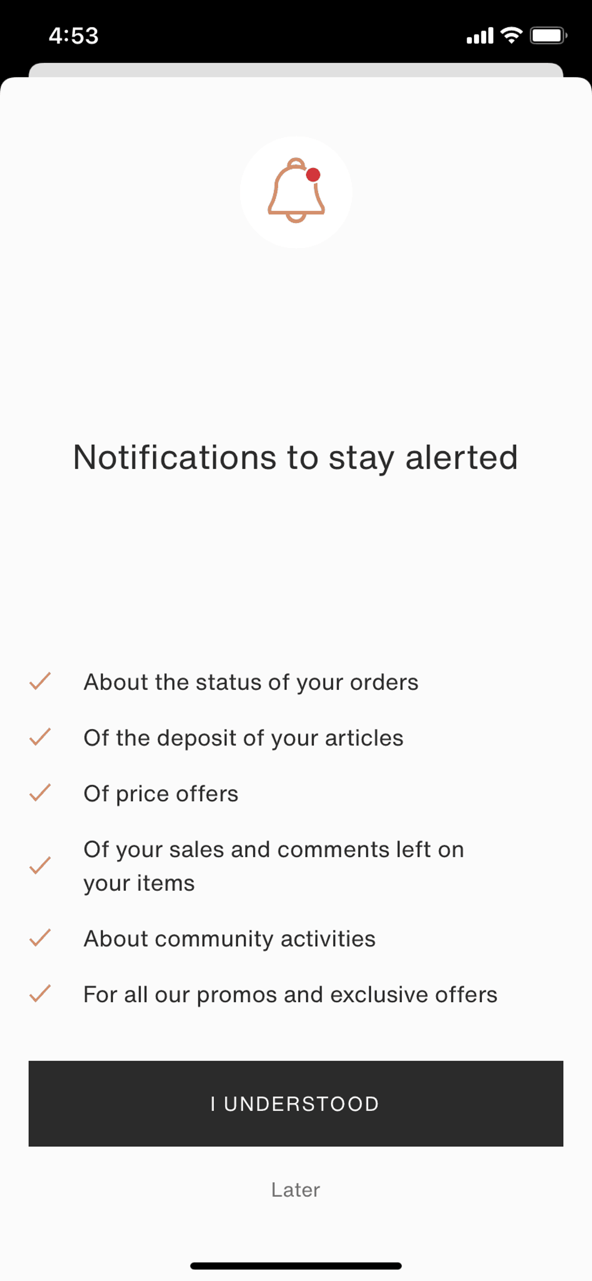 Vestiaire Collective iOS Shopping interface screenshot 2