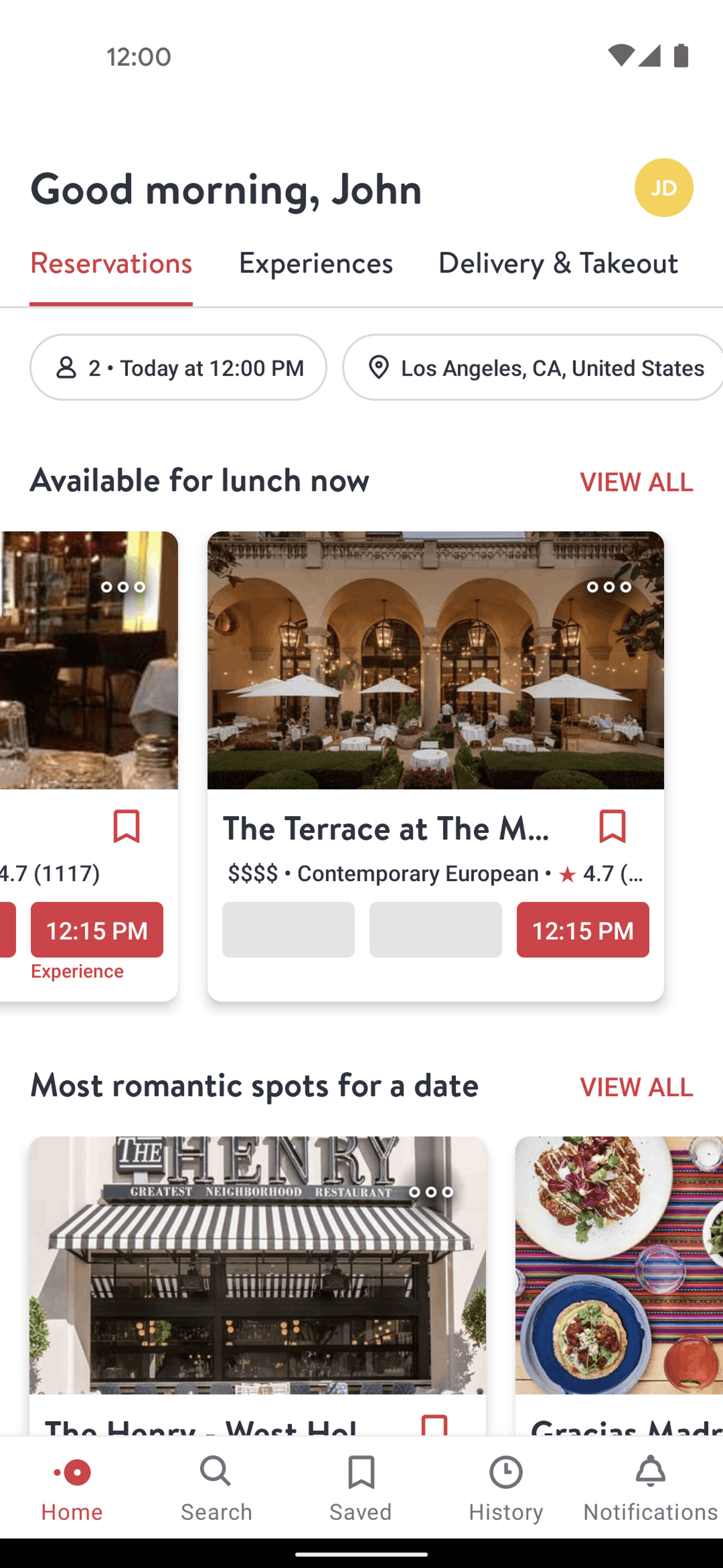 OpenTable Android Food & Drink interface screenshot 12