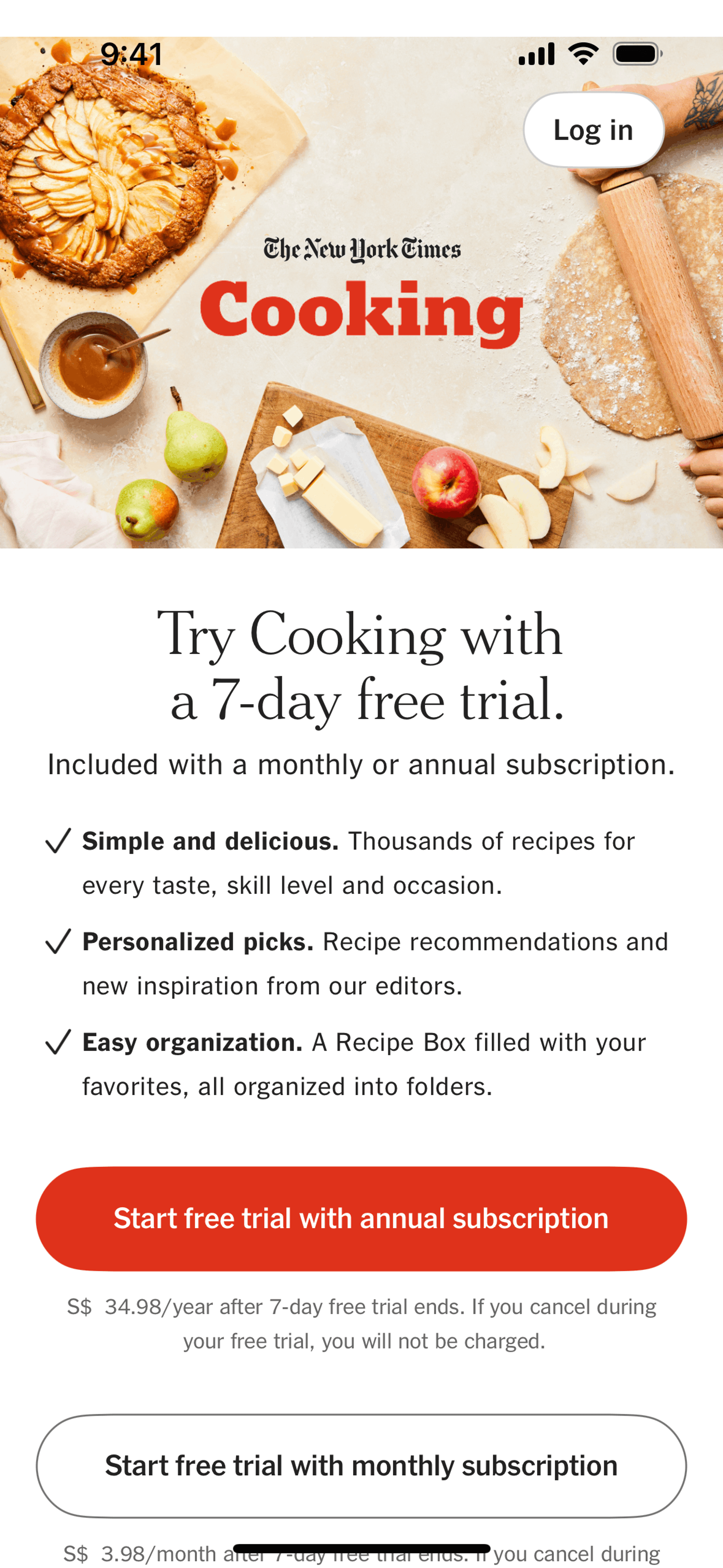 NYT Cooking iOS Food & Drink interface screenshot 2