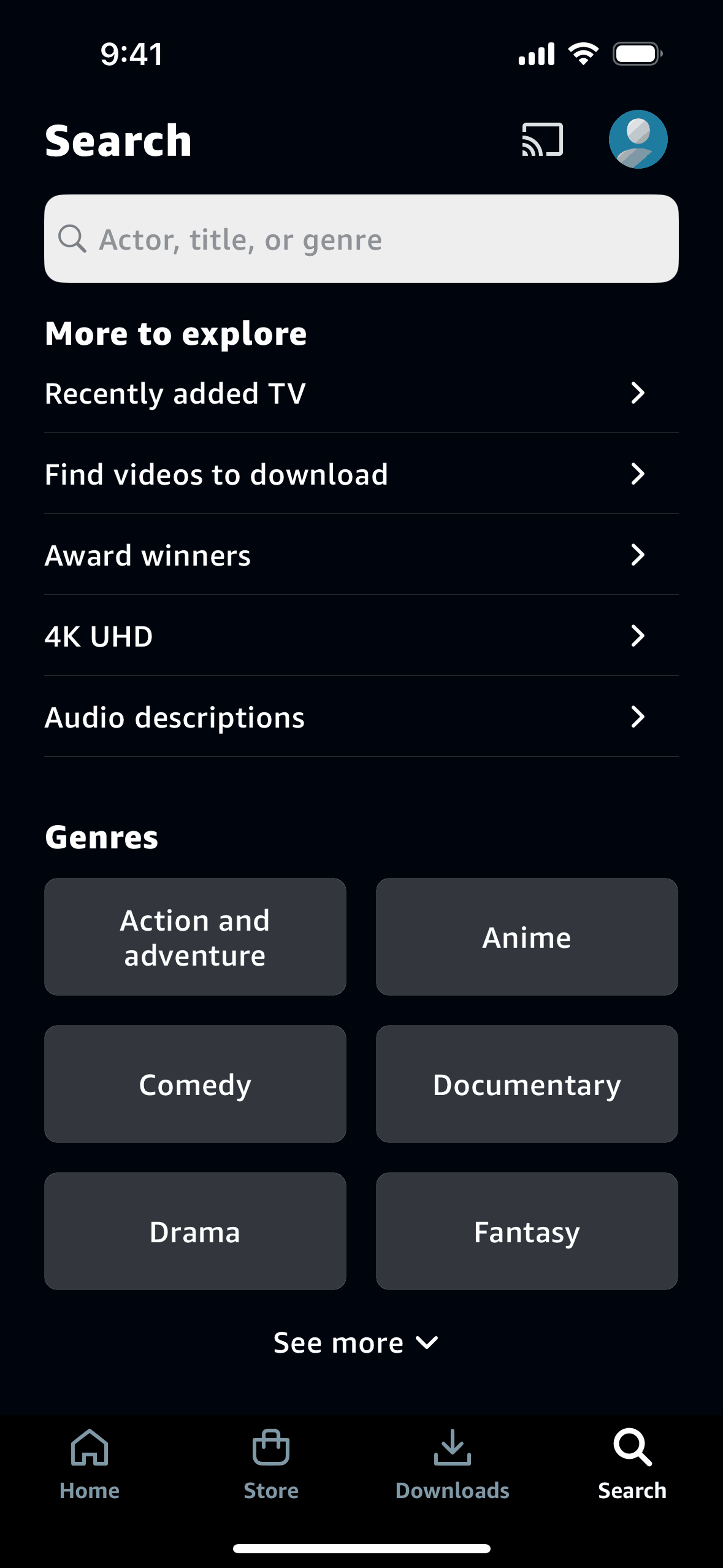 Prime Video iOS Entertainment interface screenshot 10
