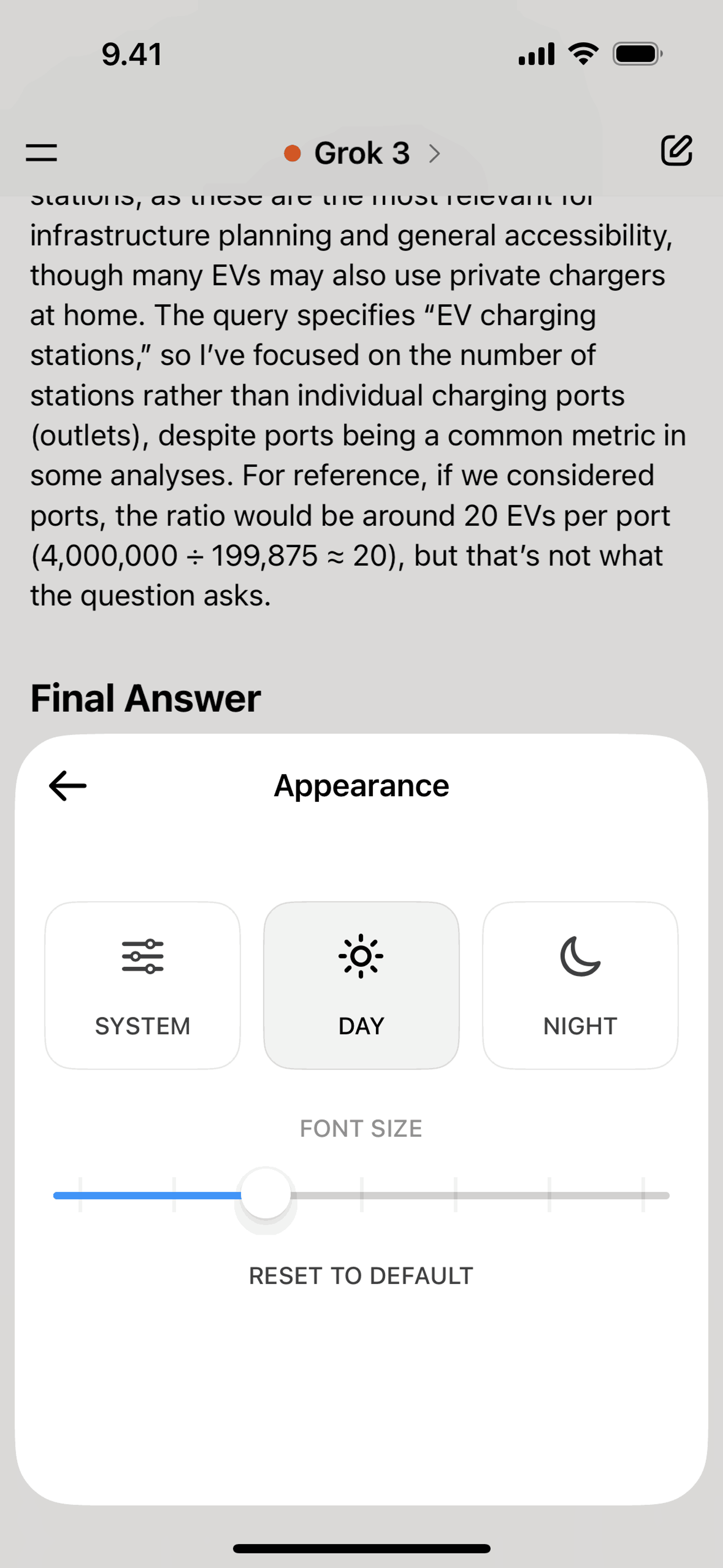 Grok iOS AI interface screenshot 3