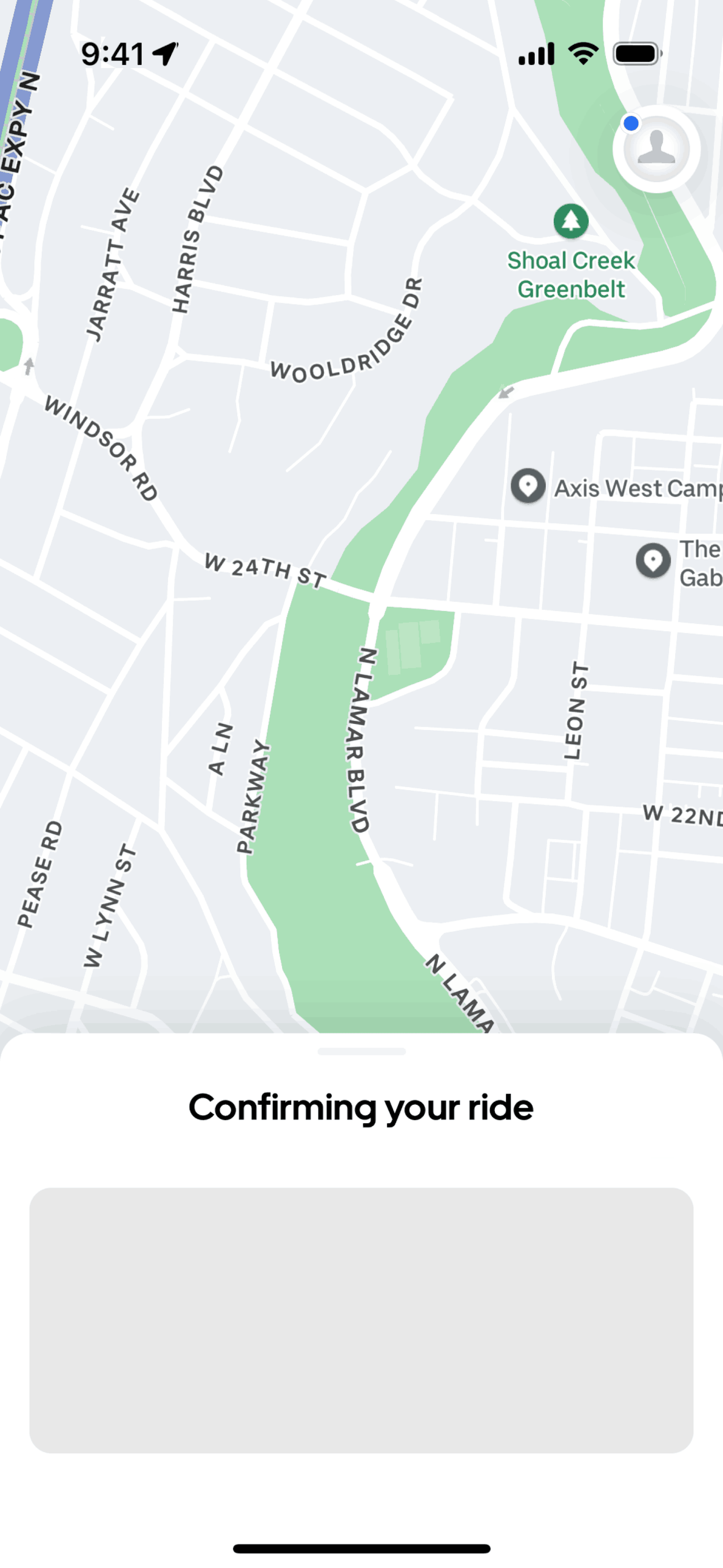 Uber iOS UI design screenshot