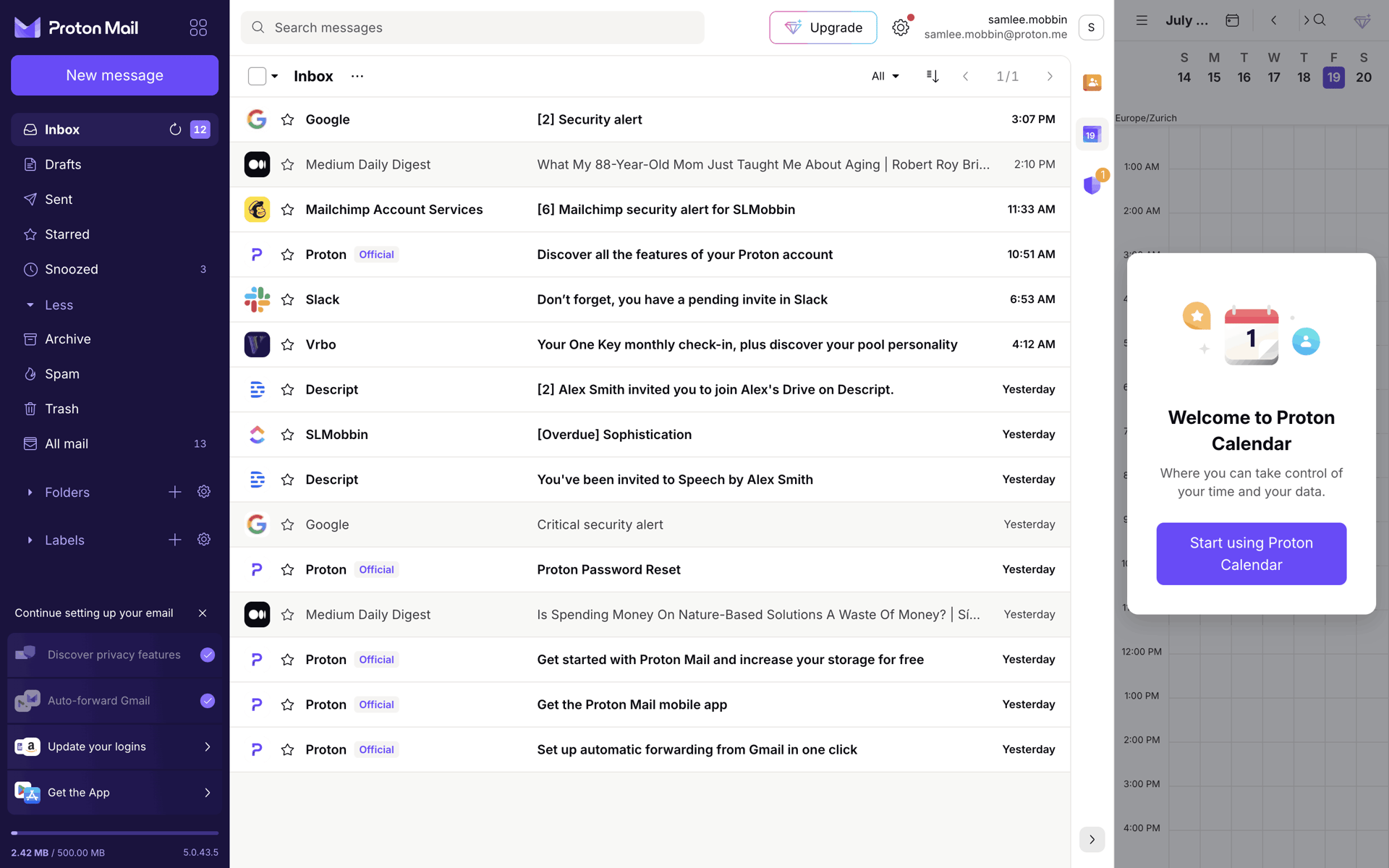 Proton Web Utilities interface screenshot 6