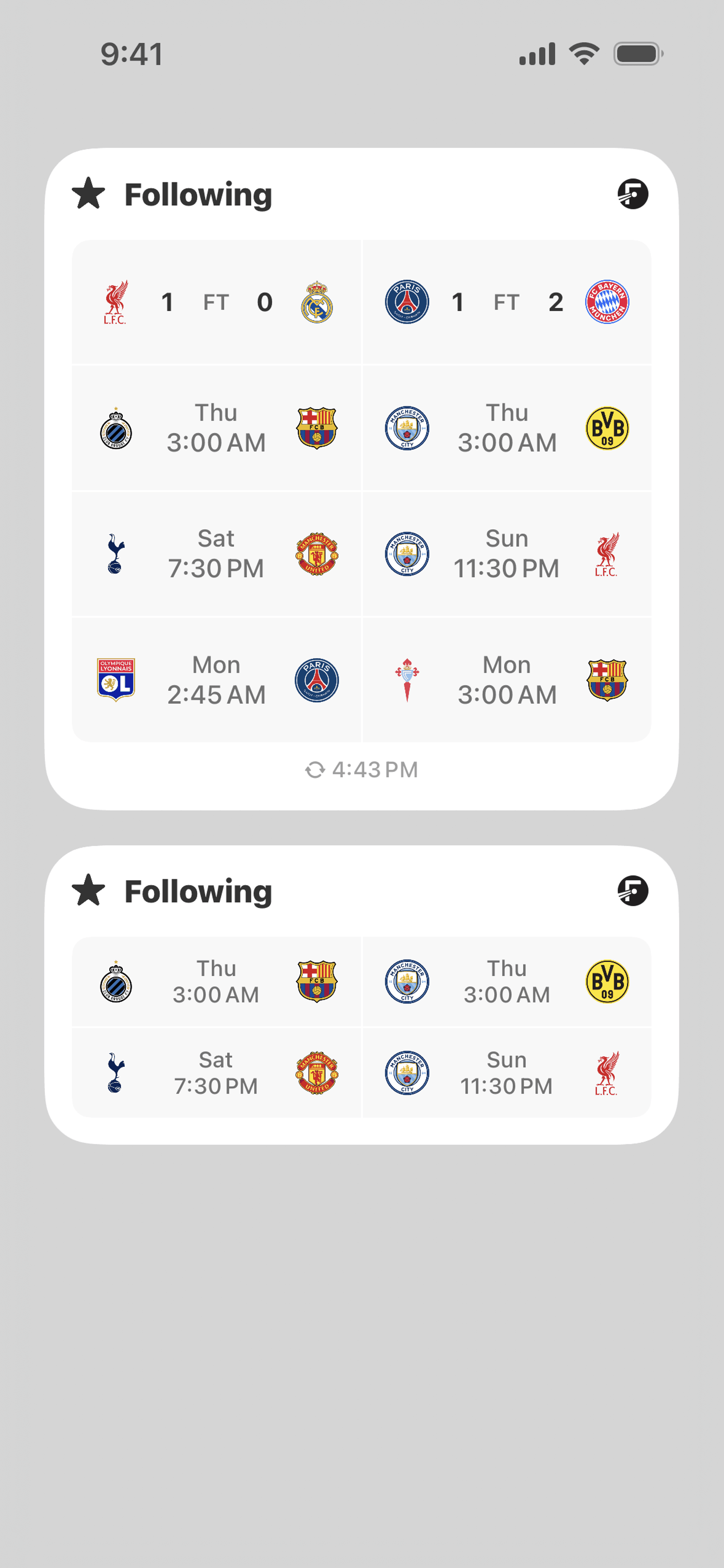 FotMob iOS Sports interface screenshot 4