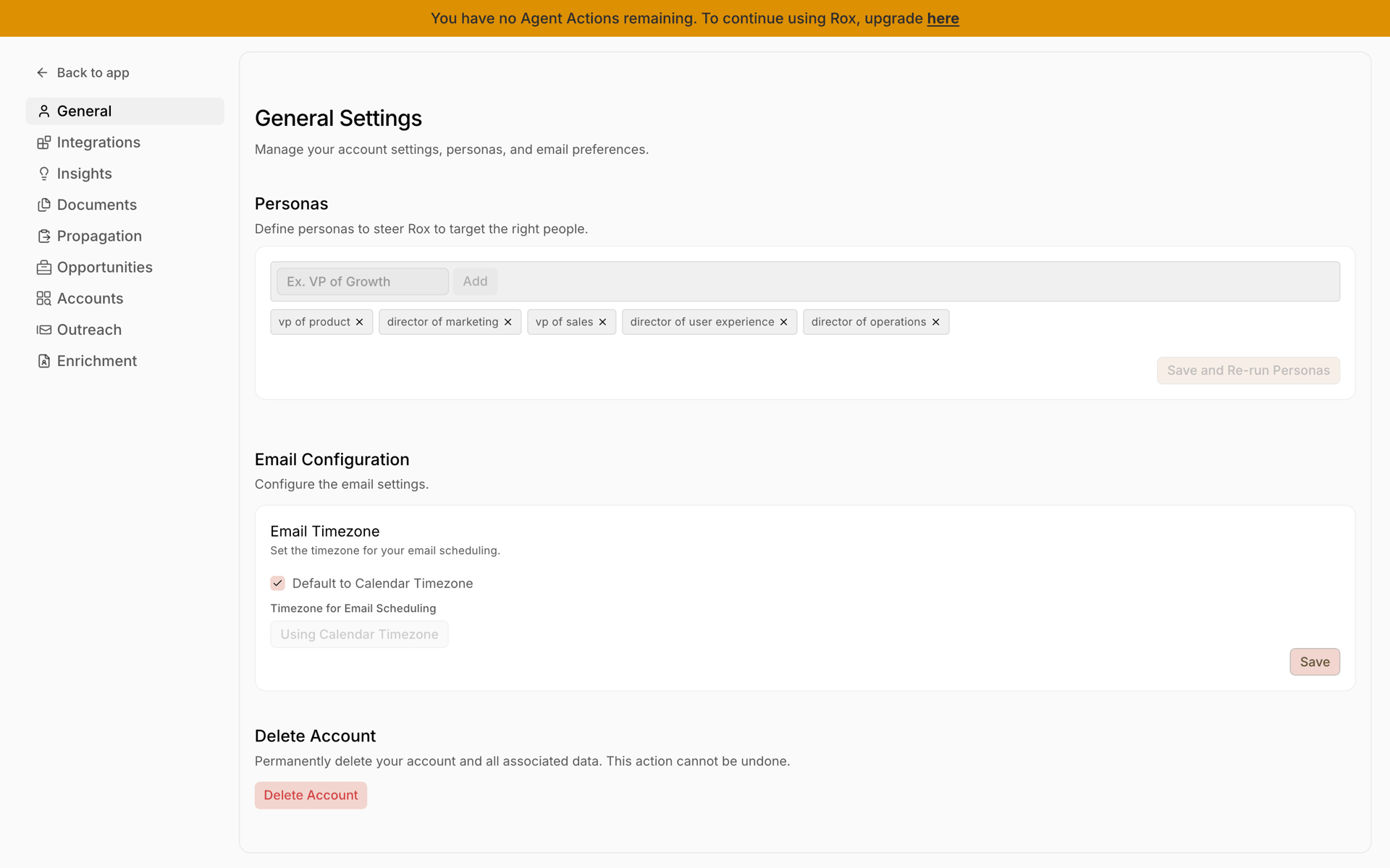 Rox Web Business interface screenshot 2