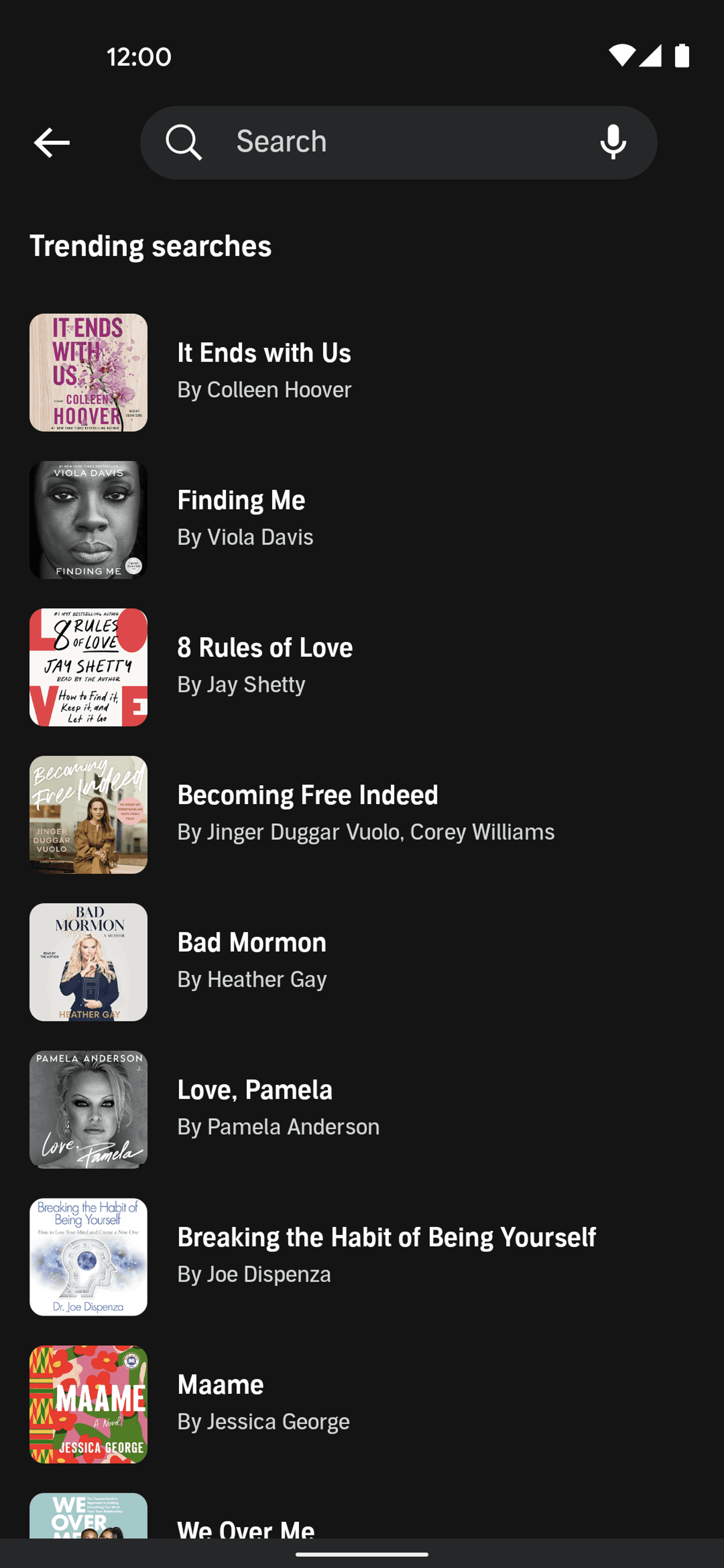 Audible Android Entertainment interface screenshot 14