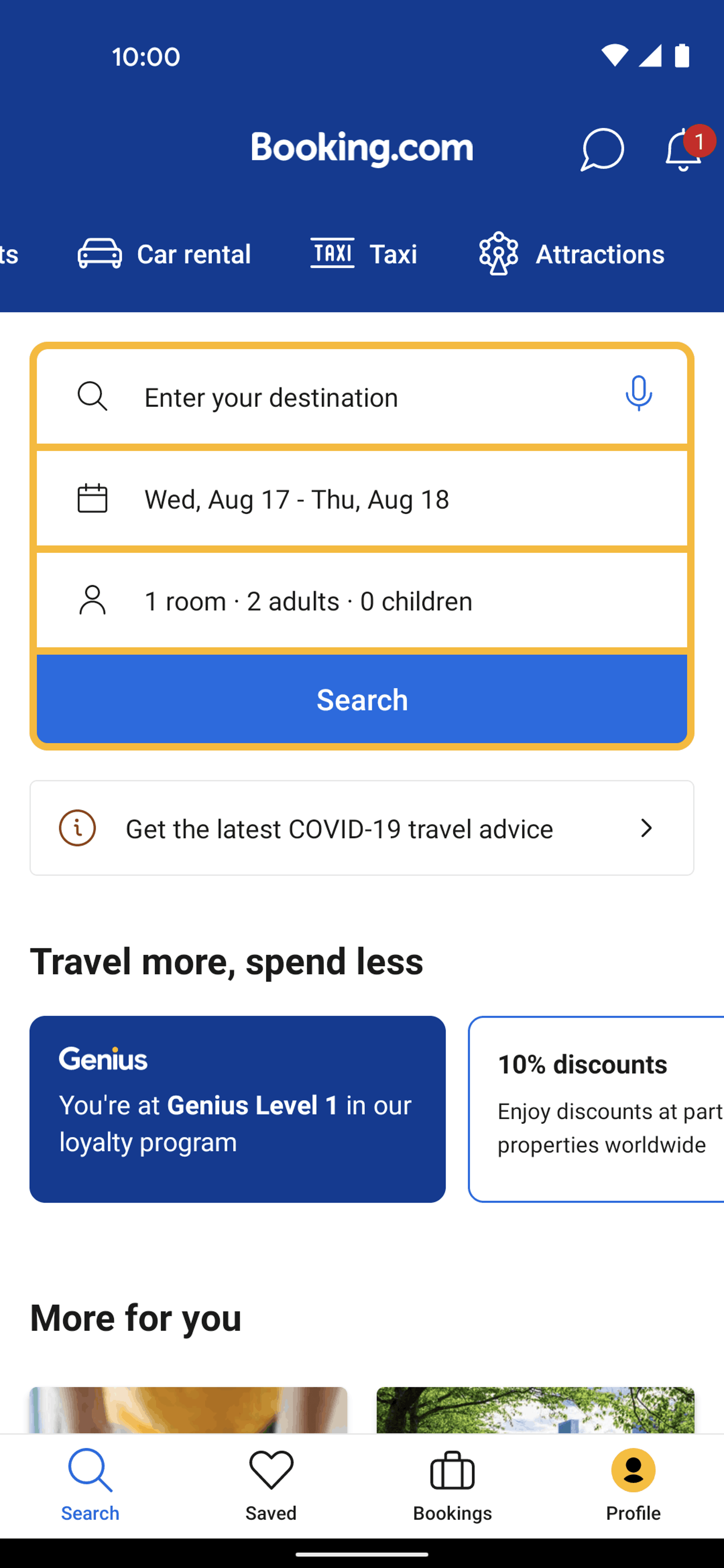Booking.com Android Travel & Transportation interface screenshot 12