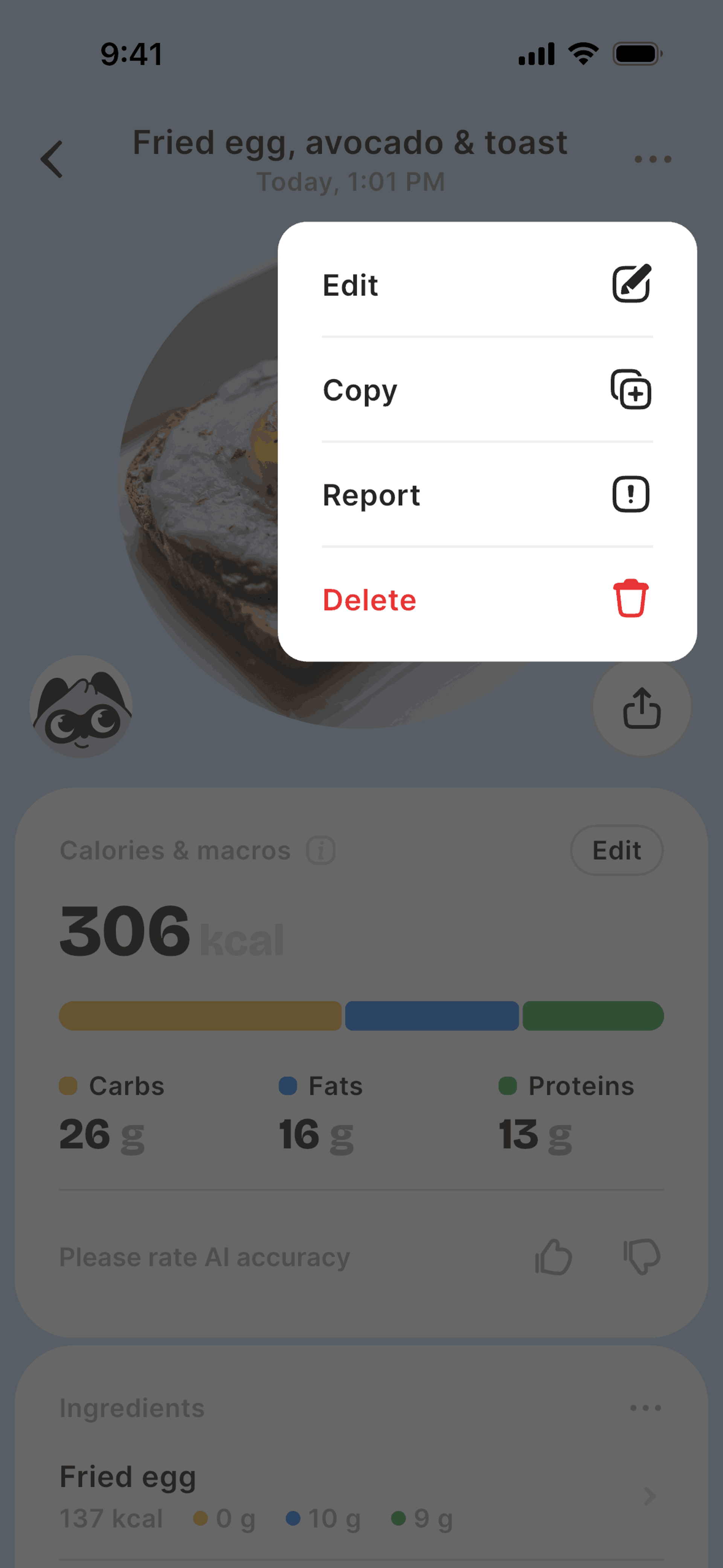 BitePal iOS Health & Fitness interface screenshot 9