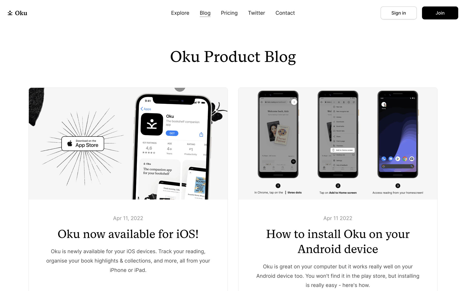 Oku Web Lifestyle interface screenshot 16
