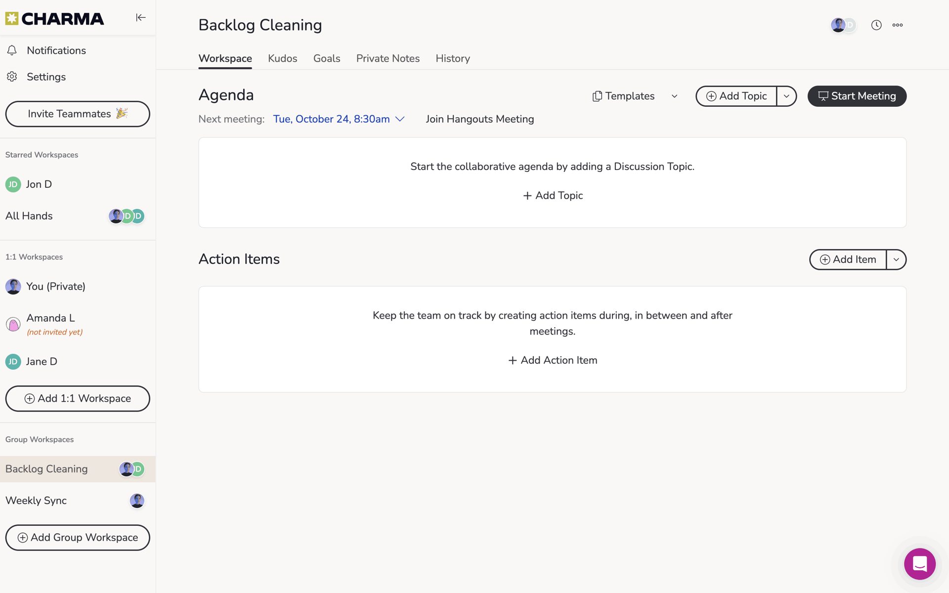 Charma Web Business interface screenshot 4