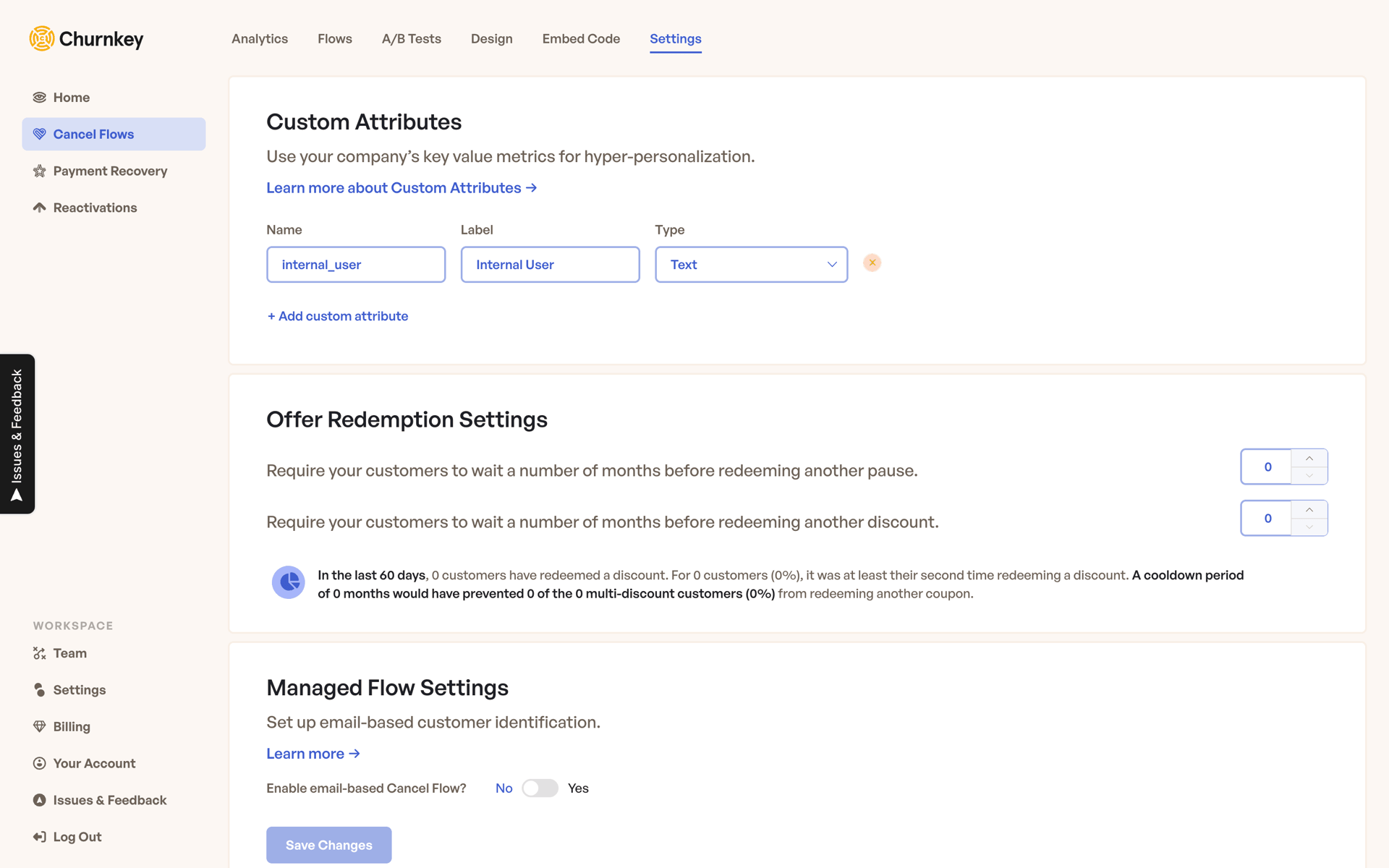 Churnkey Web Business interface screenshot 6