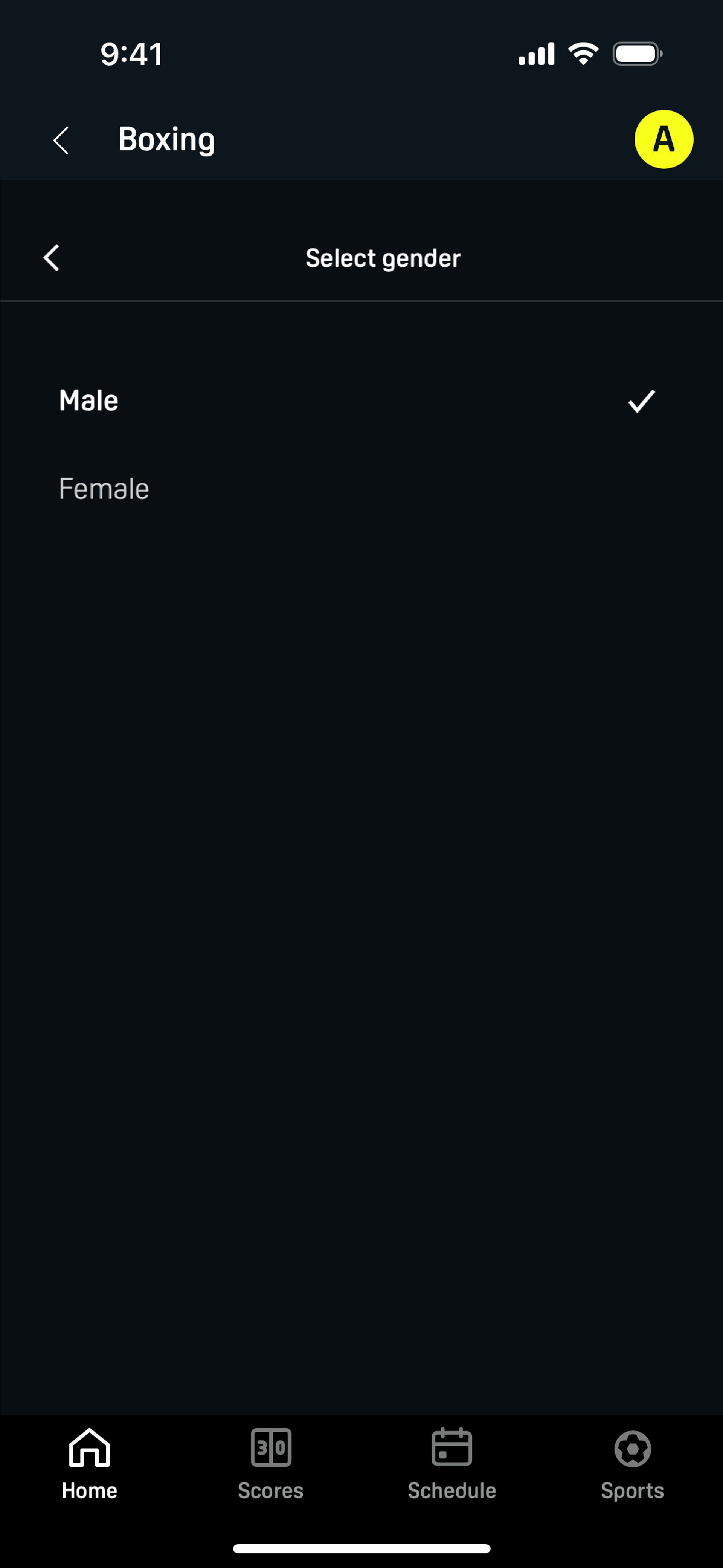 DAZN iOS Sports interface screenshot 17