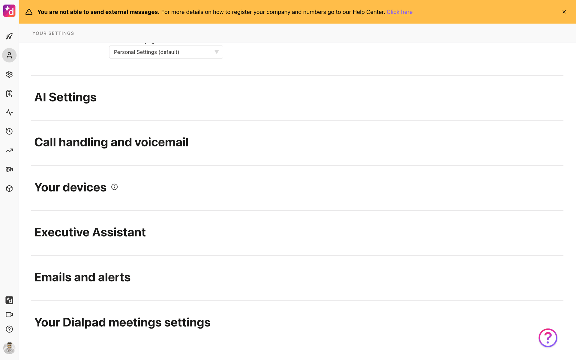 Dialpad Web Business interface screenshot 23