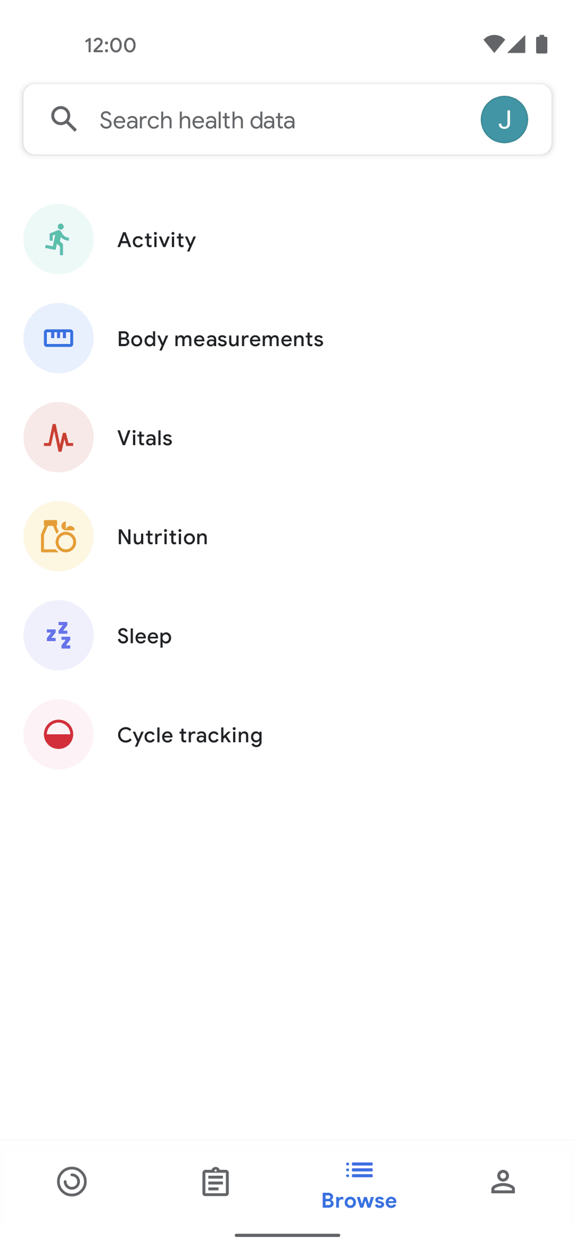Google Fit Android Health & Fitness interface screenshot 10
